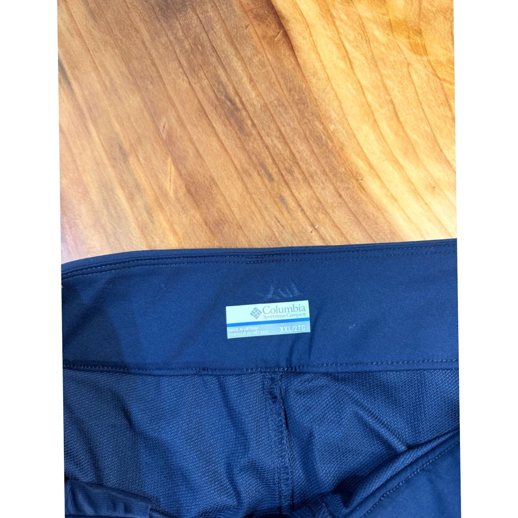 Vintage Columbia Pants 2XL Women Blue Solid Chino Straight Pull On Classic Fit 40 Waist 32 Inseam Navy Holiday/Everyday Wear Size 40" / US 18 - 5 Thumbnail