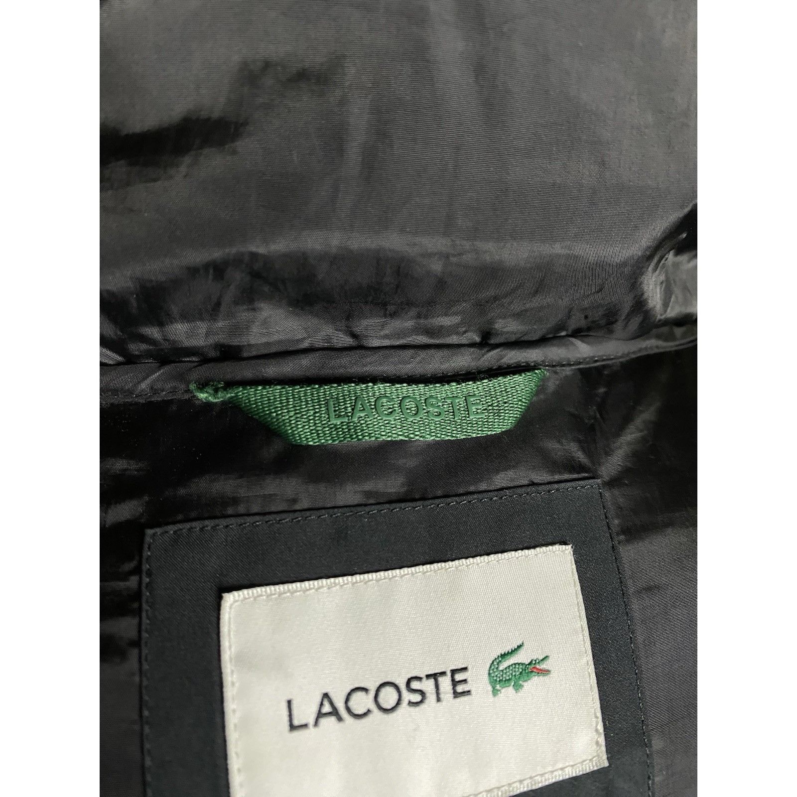 Lacoste Lacoste Big Logo Men's Black Down Insulated Puffer Jacket Si Size US XL / EU 56 / 4 - 16 Thumbnail