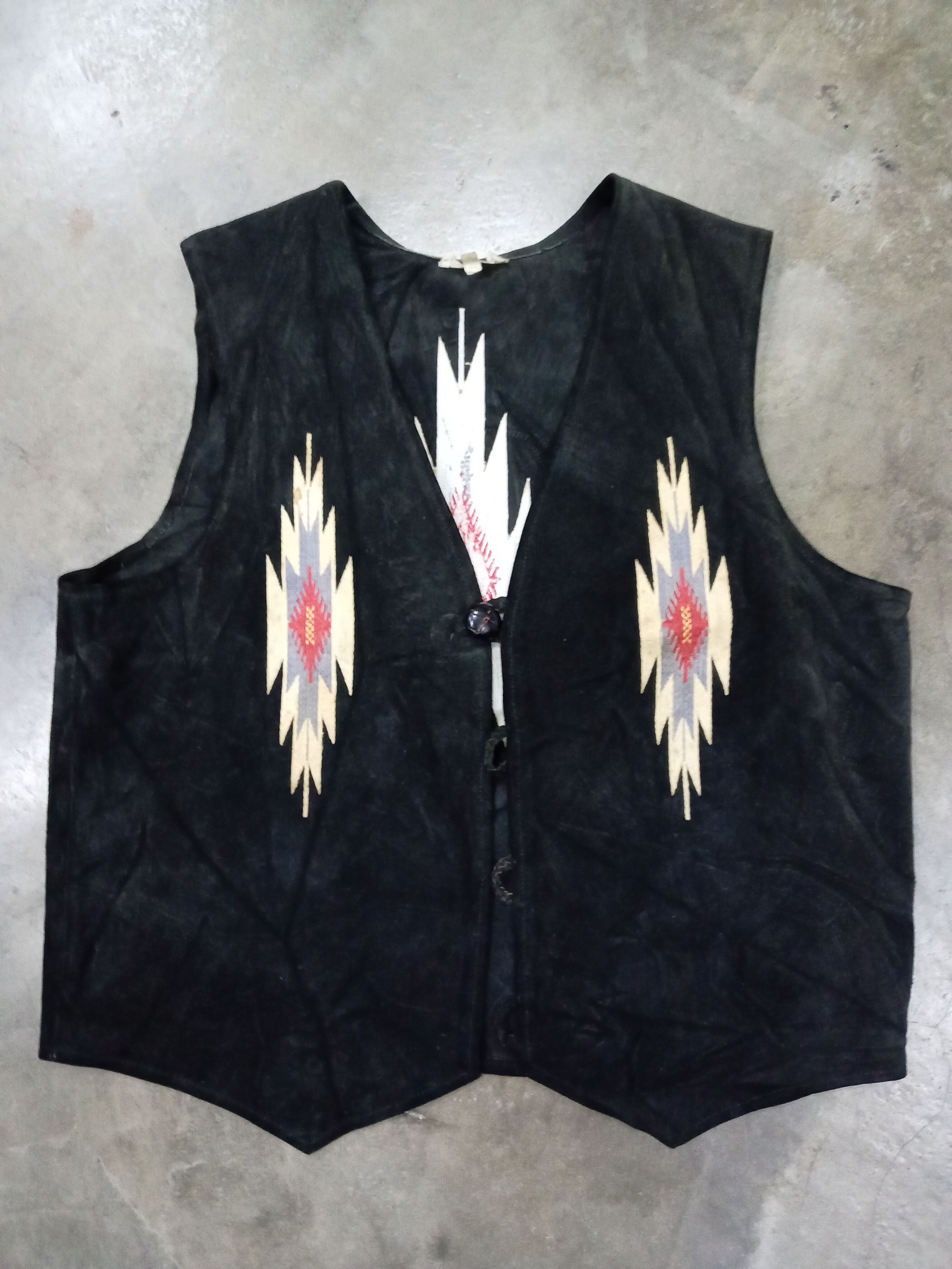 Leather Chimayo / native / navajo Vest vintage suede leather Size US M / EU 48-50 / 2 - 1 Thumbnail