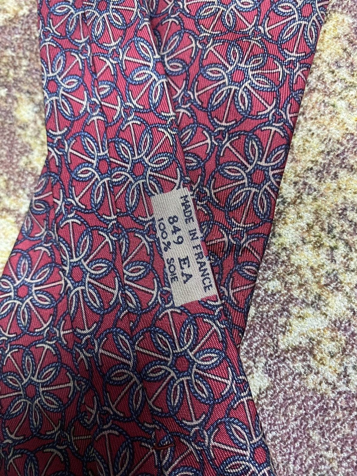 Hermes HERMES TIE RED Size ONE SIZE - 6 Thumbnail