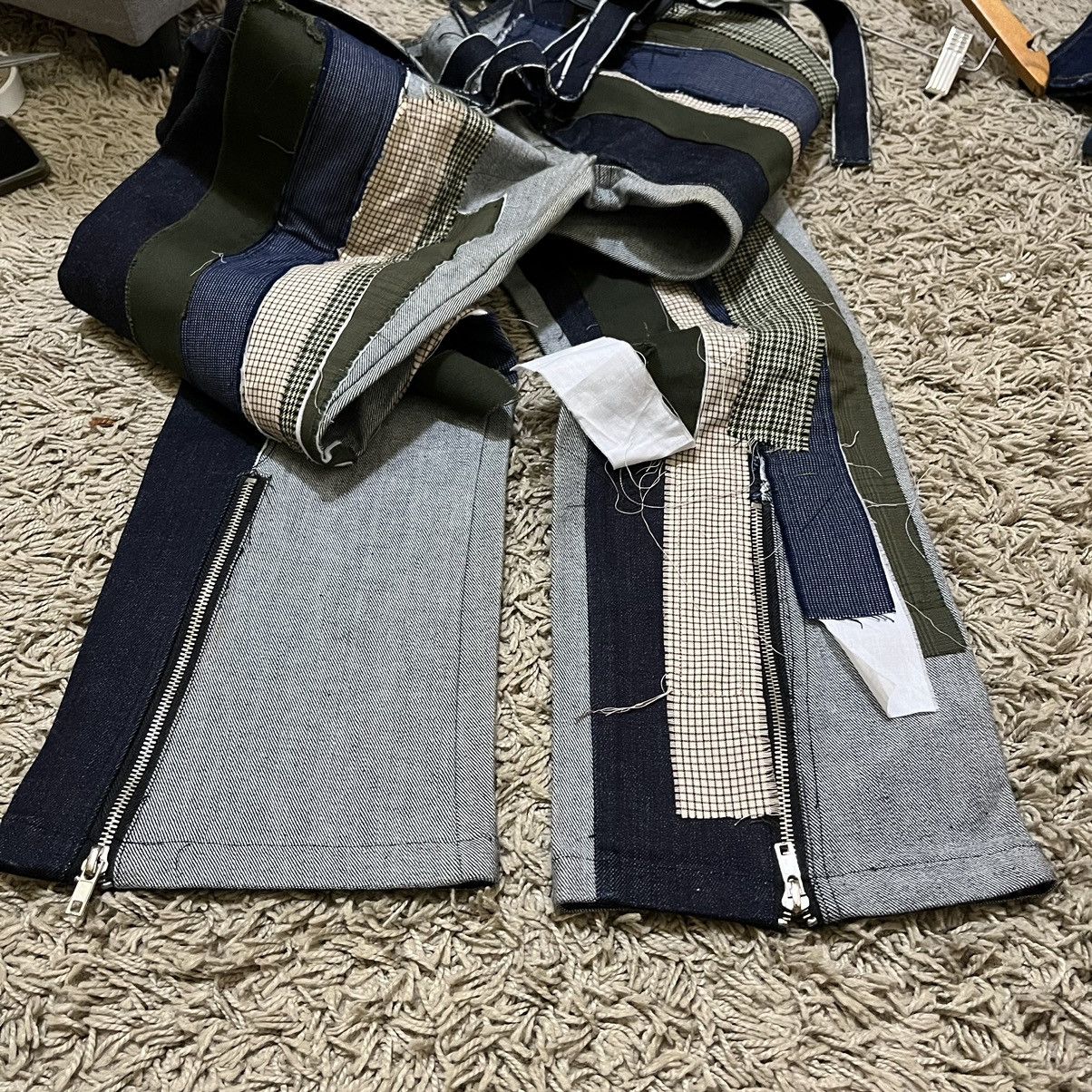 Japanese Brand MEP APOSTROPHE (T) ME PATCHWORK FLARED UNCLE ZIP DENIM PANTS Size US 32 / EU 48 - 19 Thumbnail