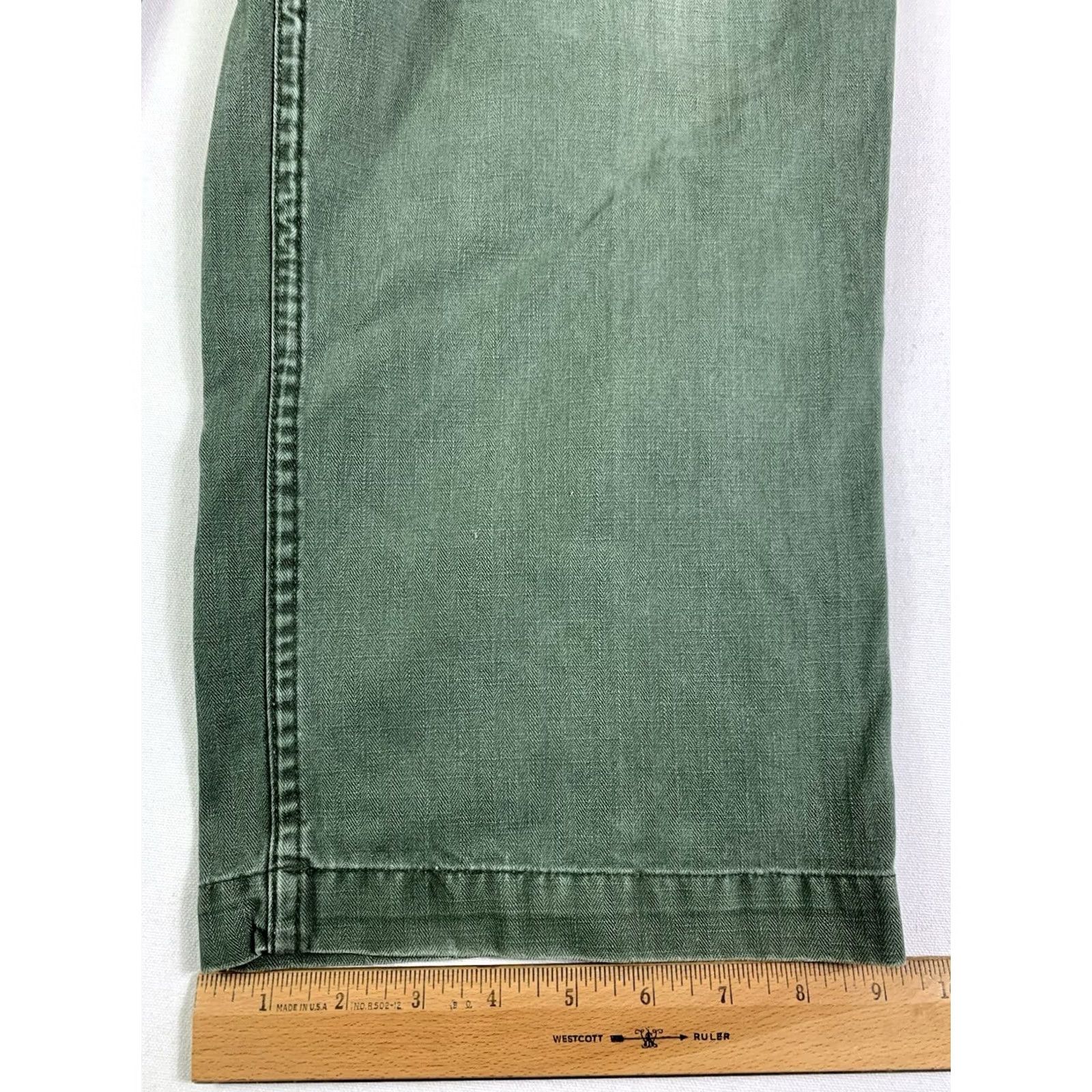 Mossimo VINTAGE Mossimo Cargo Pant Men 32x29 Green Adjustable Waist Cotton Y2K Size US 32 / EU 48 - 4 Thumbnail