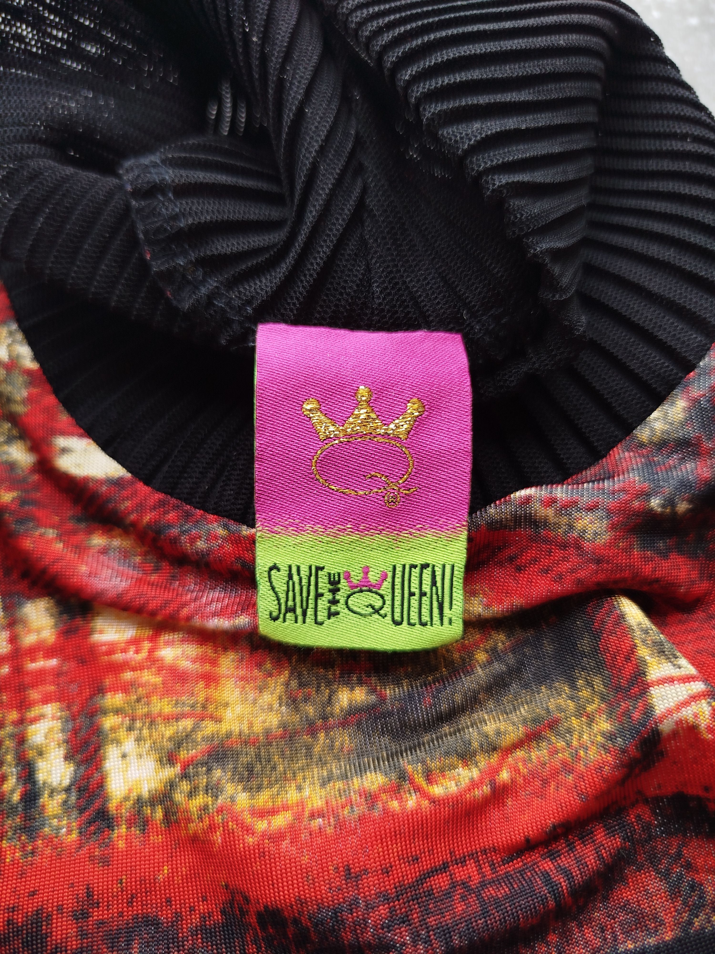 Jean Paul Gaultier Save The Queen Top Graphic Print Abstract Vintage Y2K Size M / US 6-8 / IT 42-44 - 14 Thumbnail