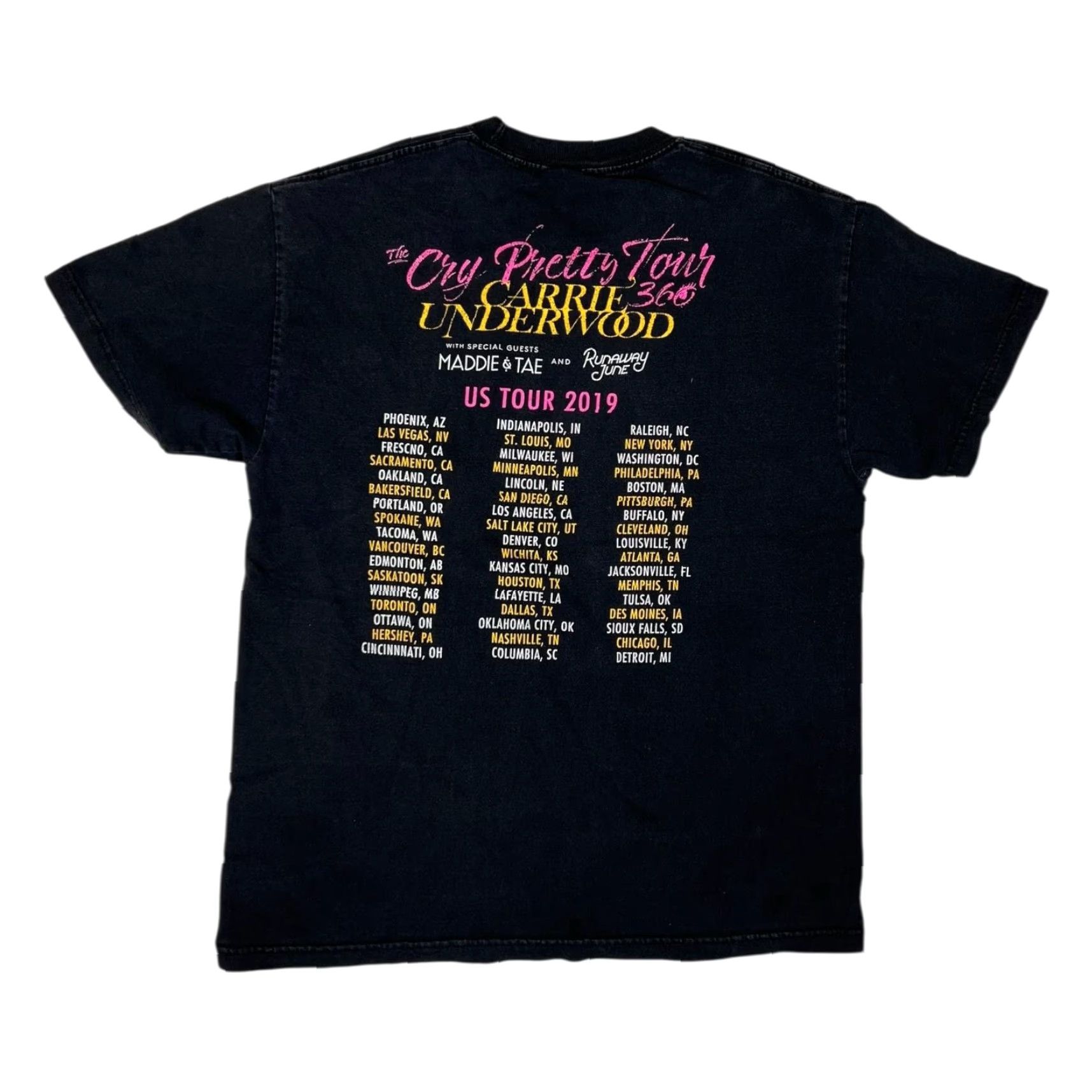 Vintage Carrie Underwood Cry Pretty 360 Tour Shirt Black Mens Large US Tour 2019 Size US L / EU 52-54 / 3 - 3 Thumbnail