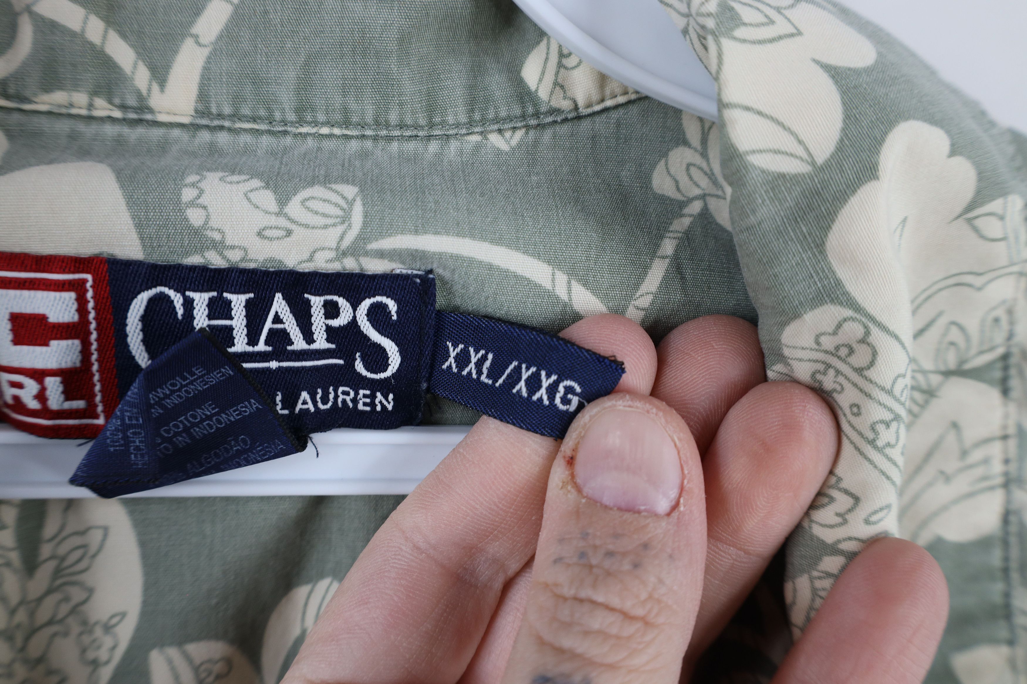 Polo Ralph Lauren Vintage 90s Chaps Ralph Lauren Collar Flower Button Shirt Size US XXL / EU 58 / 5 - 6 Thumbnail