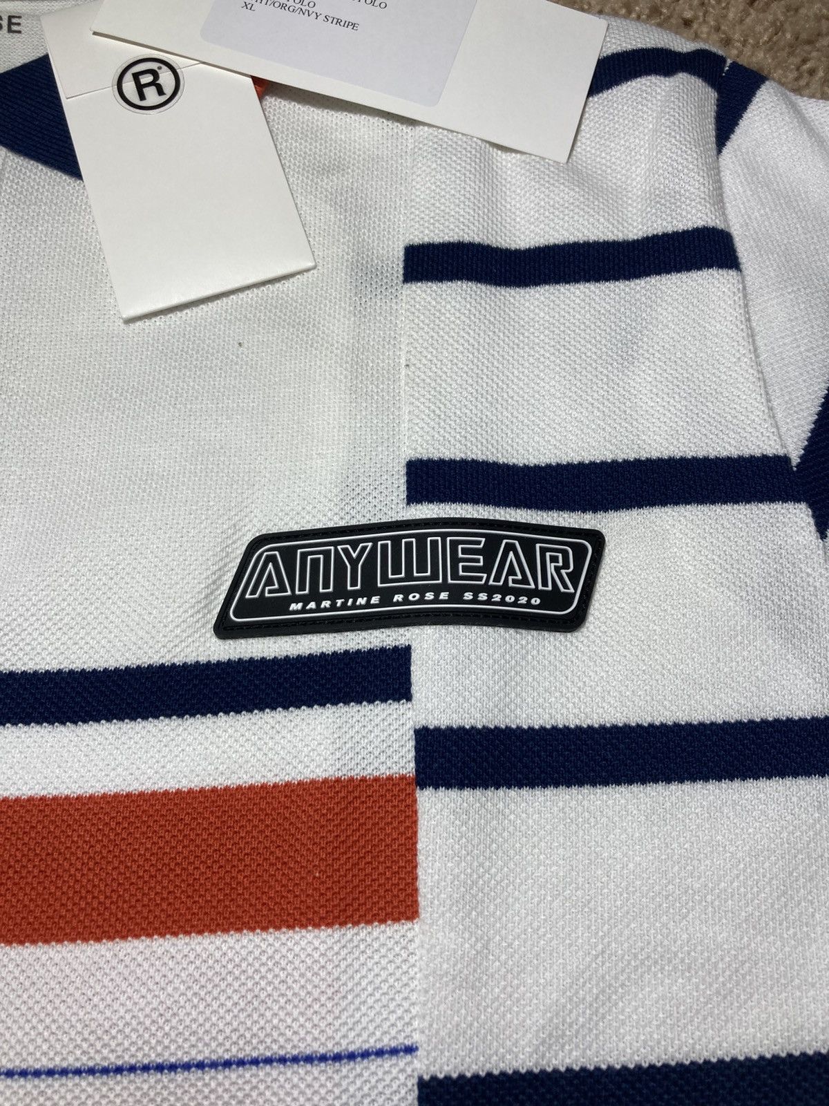 Martine Rose New SS20 Martine Rose Striped Patchwork Polo Anywear 2020 XL Size US XL / EU 56 / 4 - 5 Thumbnail