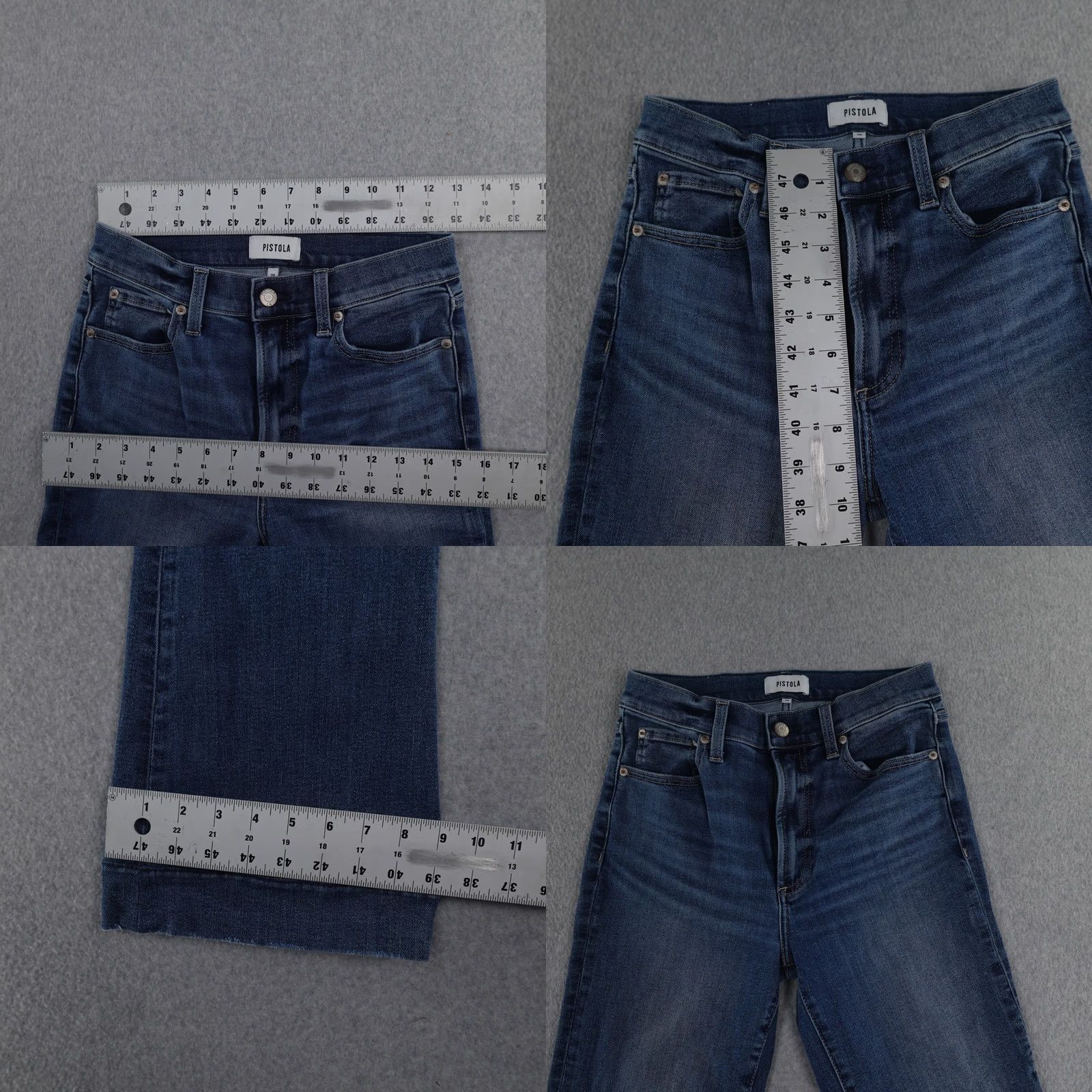 Pistola PISTOLA Jeans Womens 26 Flared Medium Wash Blue Denim 5-Pocket Zipper Fly Size 26 (26X26) Cotton Denim Womens Jeans Size 26" / US 2 / IT 38 - 8 Thumbnail