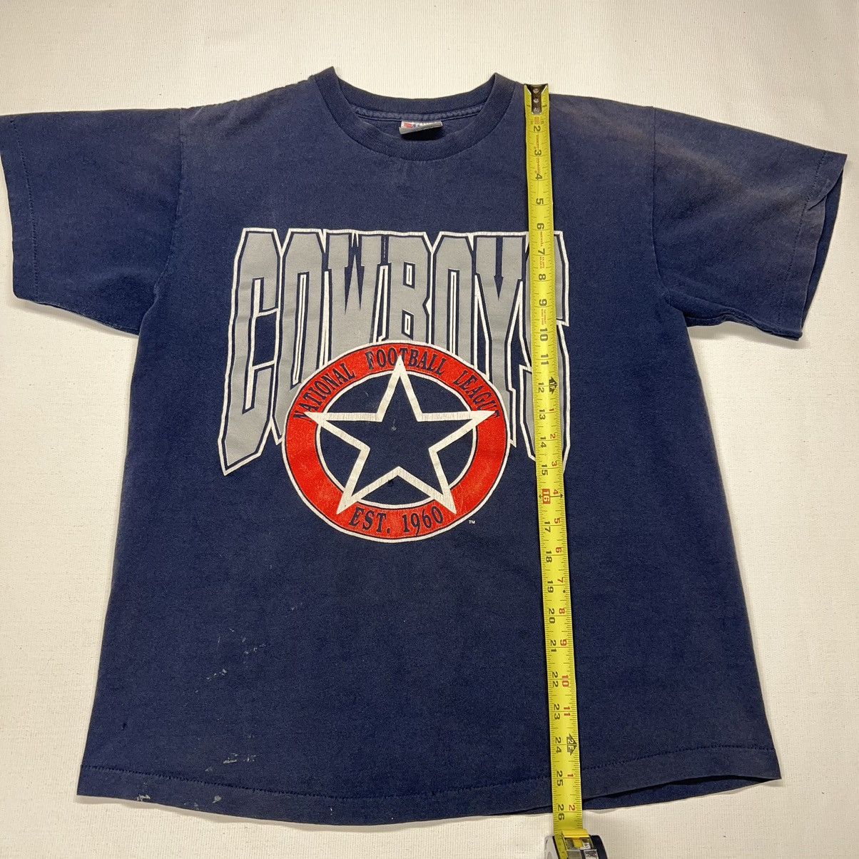 NFL × Vintage VTG Dallas Cowboys Tee Shirt Blue NFL Football Single Stitch Size US L / EU 52-54 / 3 - 16 Thumbnail