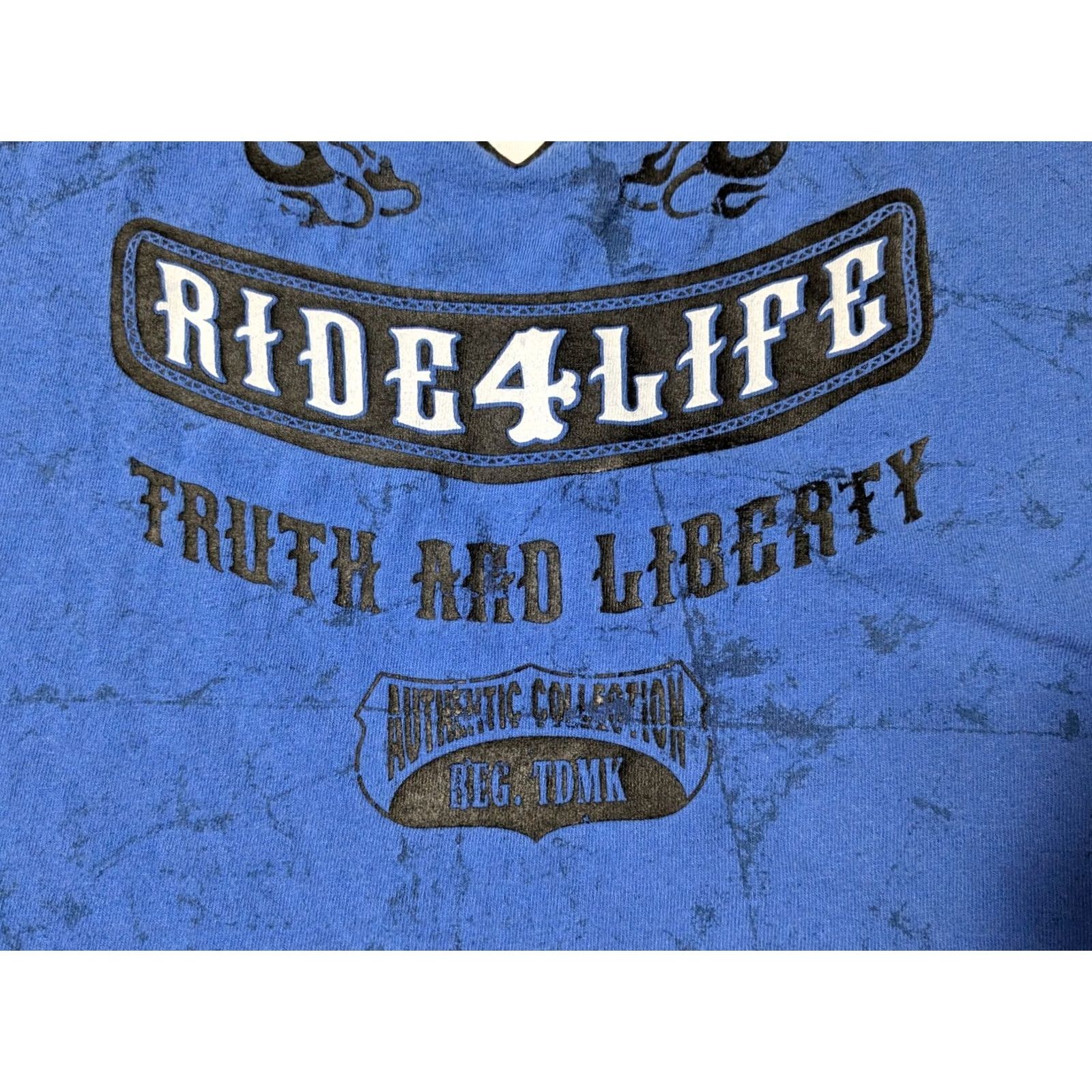 Southpole Southpole T-Shirt Men XL Blue FADED Graphic Ride for Life Truth and Liberty Size US XL / EU 56 / 4 - 5 Thumbnail
