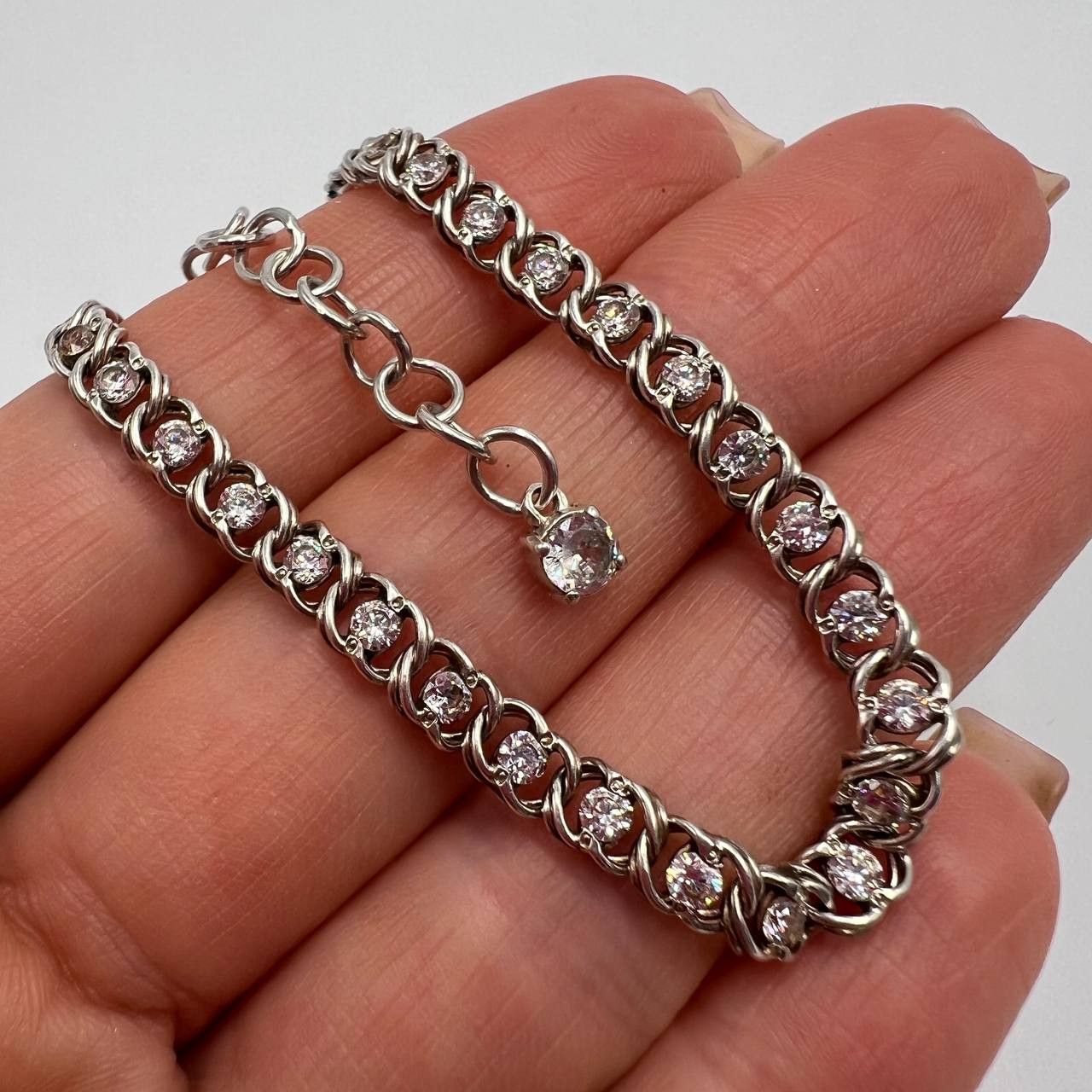 Jewelry 925 Sterling Silver Tennis Chain Bracelet, Women's