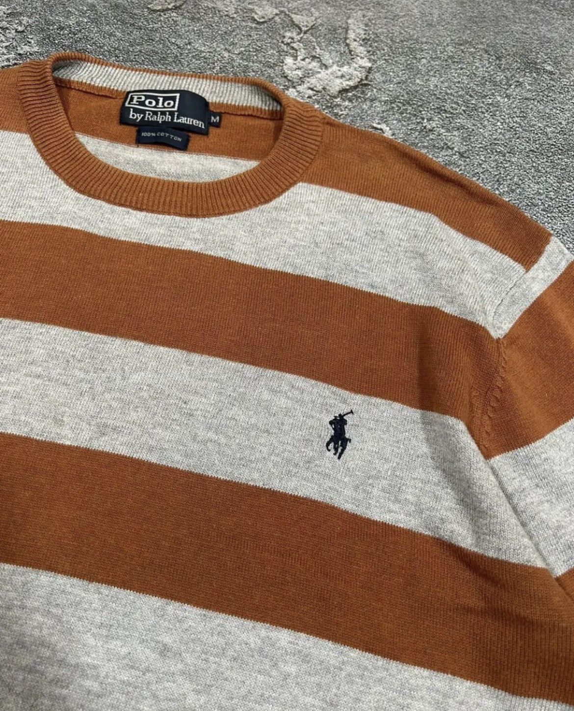 Polo Ralph Lauren × Vintage Polo Ralph Lauren Striped Knit Sweater Size: M Size US M / EU 48-50 / 2 - 2 Thumbnail