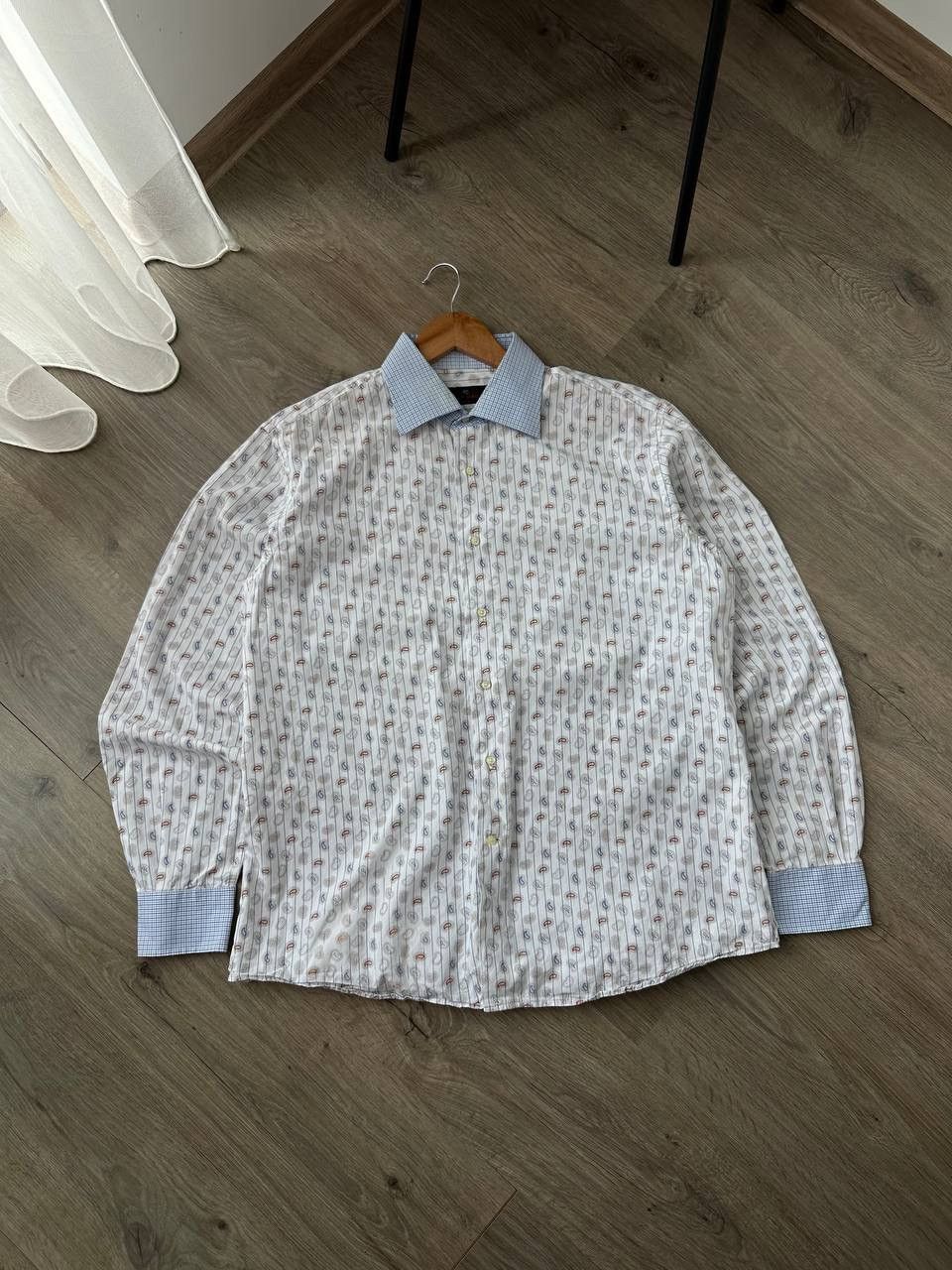 Etro Vintage Etro Milano White Mens Monogram Shirt Size US M / EU 48-50 / 2 - 2 Thumbnail
