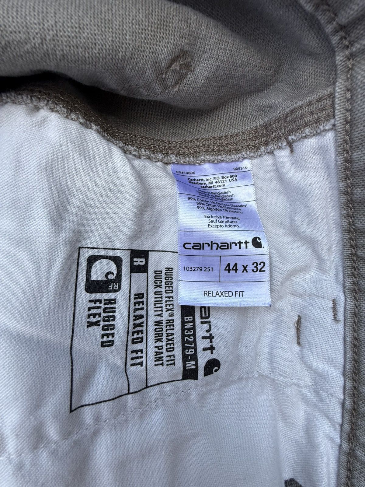 Carhartt Carhartt Pants Beige Relaxed Fit Rugged Flex Utility Jeans Size US 44 / EU 60 - 11 Thumbnail