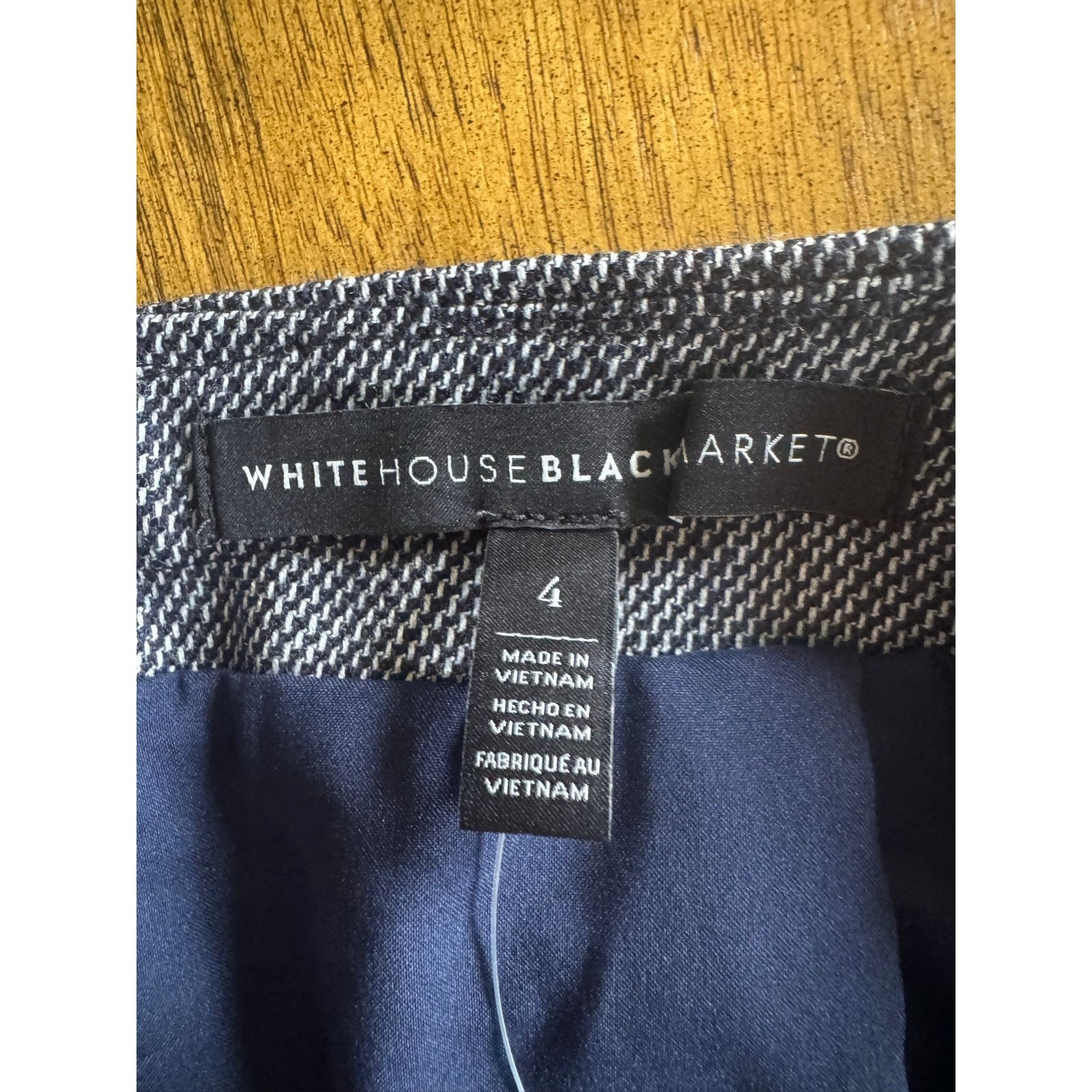 White House Black Market NWT White House Black Market Pencil Skirt Size 4 Navy Tweed Size 27" / US 4 / IT 40 - 5 Thumbnail