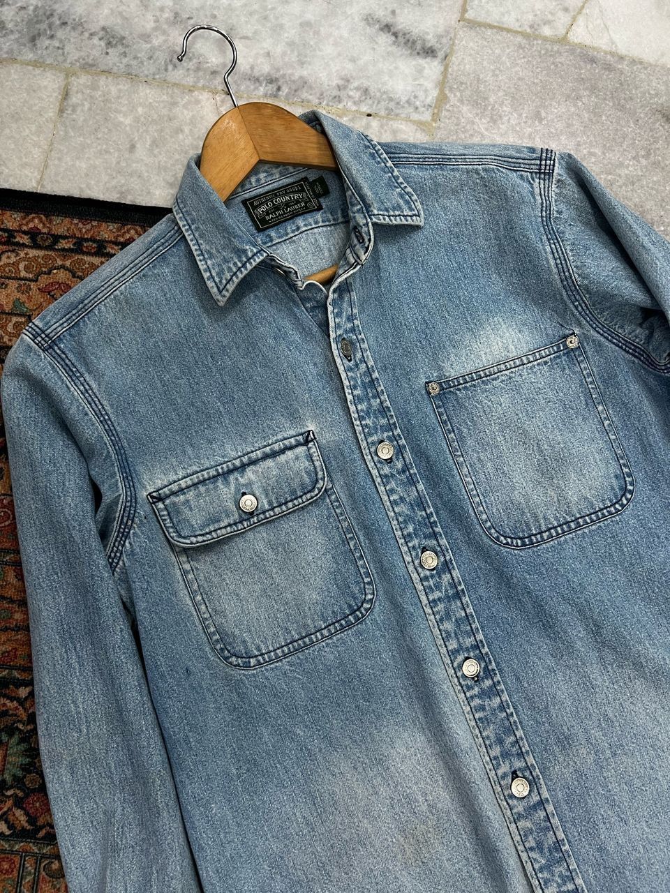 Polo Ralph Lauren × RRL Ralph Lauren Vintage Polo Country Ralph Lauren Denim Shirt Size US S / EU 44-46 / 1 - 4 Thumbnail