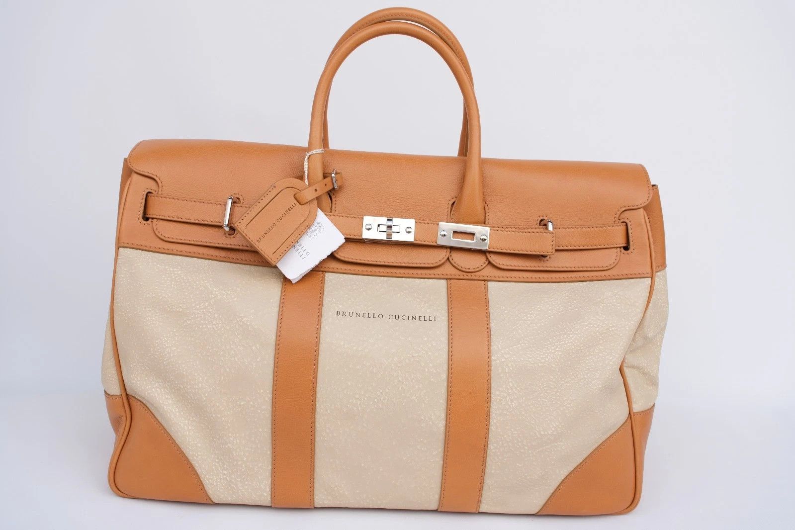 Brunello Cucinelli New Brunello Cucinelli Leather Vachetta Cowhide Country Size ONE SIZE - 1 Thumbnail