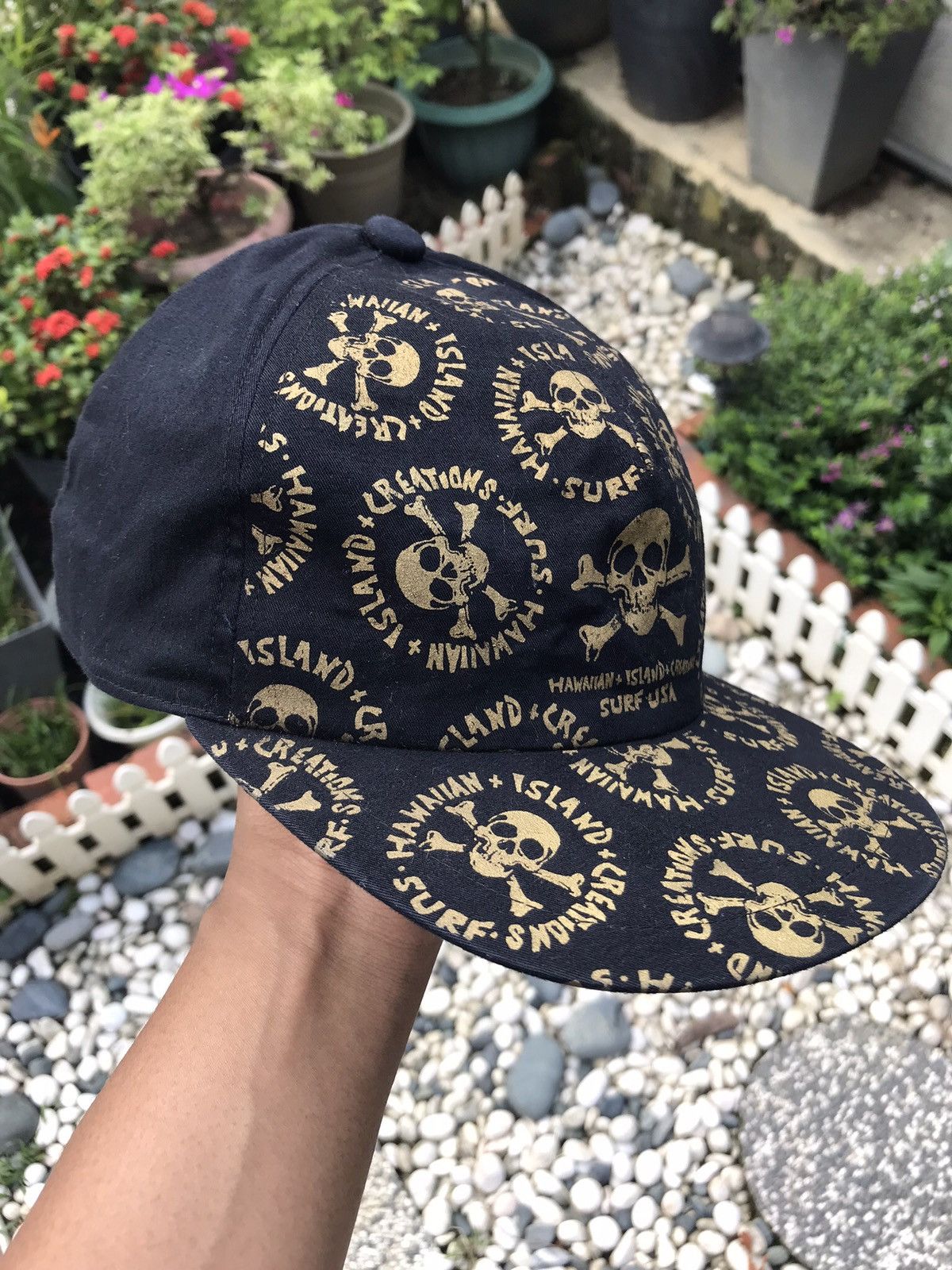 Japanese Brand VTG HIC HAWAIIAN ISLAND CREATIONS SURF CAP HAT 🇯🇵 Size ONE SIZE - 4 Thumbnail