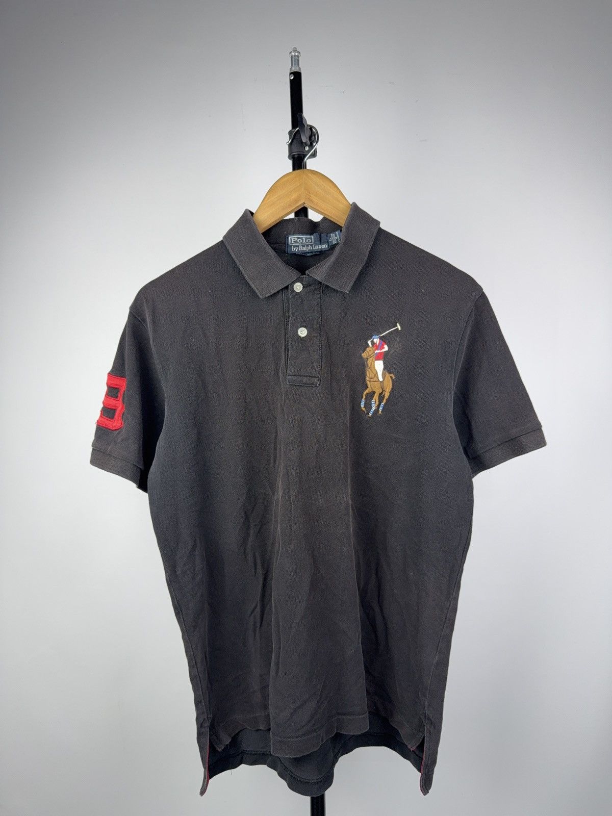 Vintage 90s Polo Ralph Lauren #9 Big Pony Faded Polo Shirt