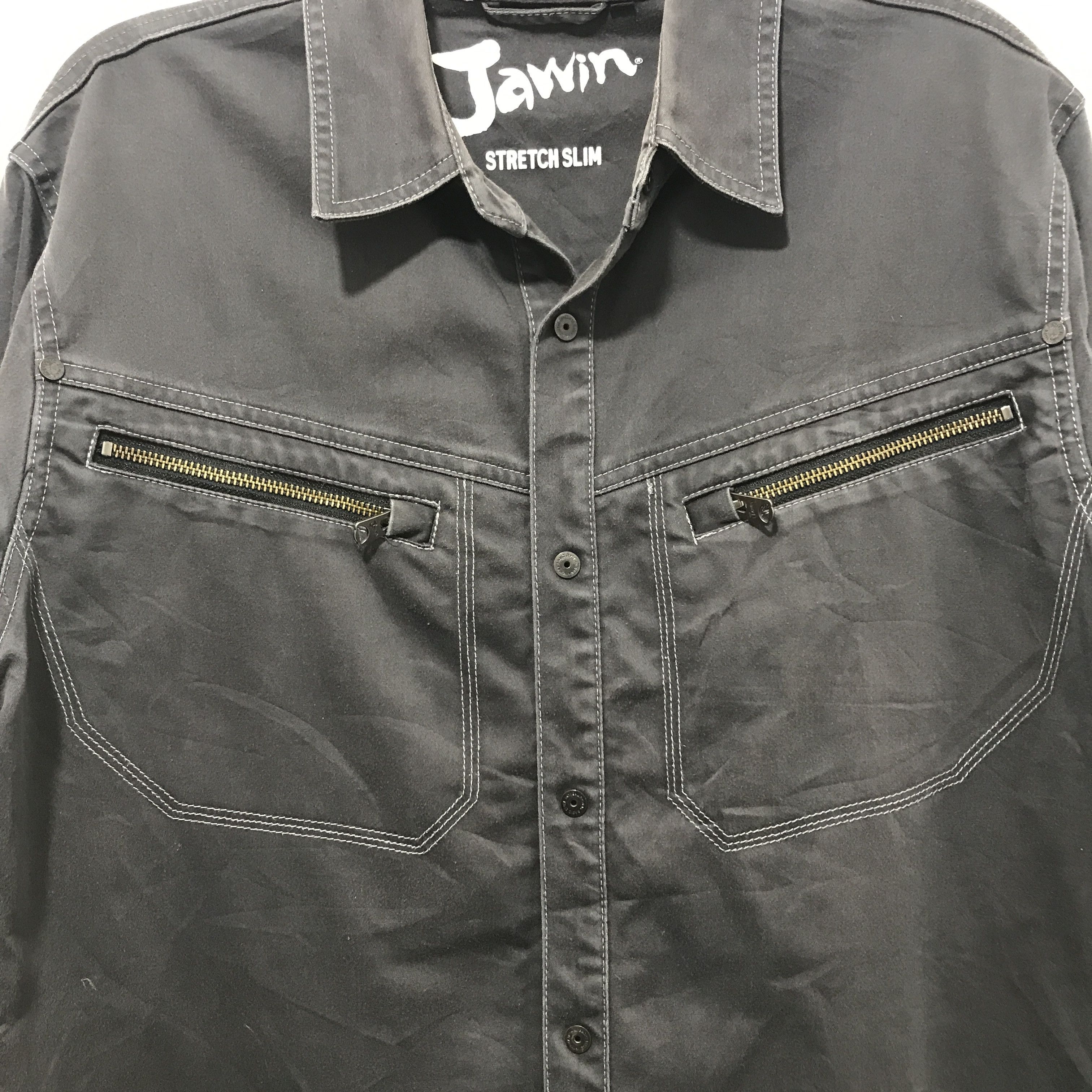 Japanese Brand JAWIN STRECH SHIRT Size US L / EU 52-54 / 3 - 4 Thumbnail