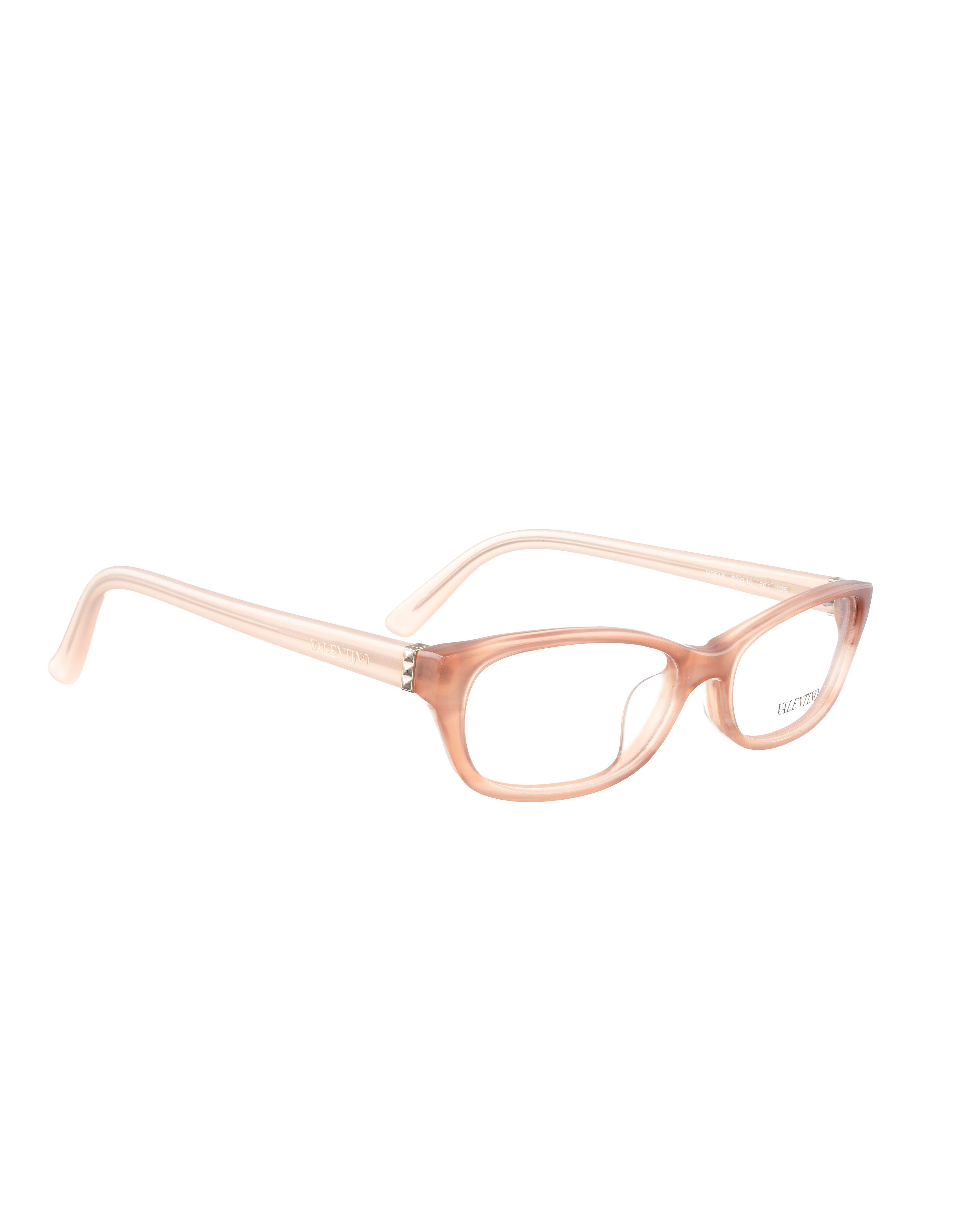 Valentino Valentino 00s Pink Beige Transparent Plastic Glasses Size ONE SIZE - 1 Thumbnail