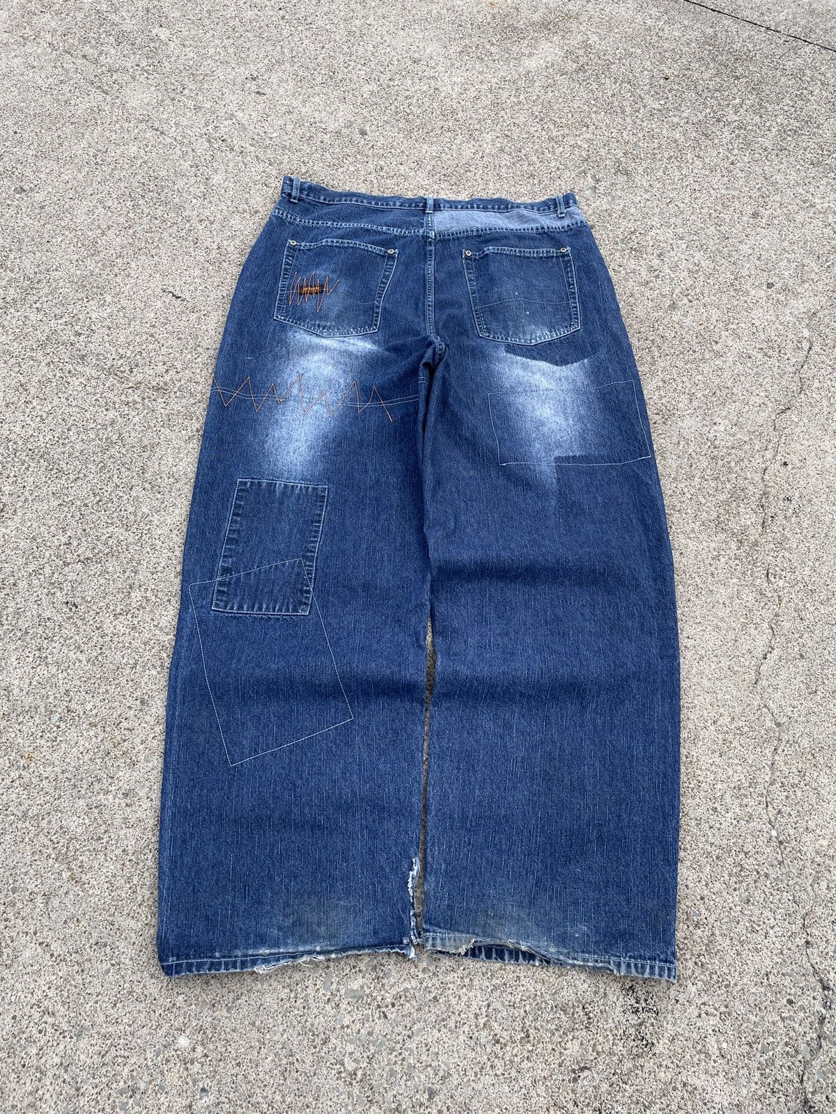 Akademiks Y2K Patchwork Baggy Jeans Size US 40 / EU 56 - 3 Thumbnail