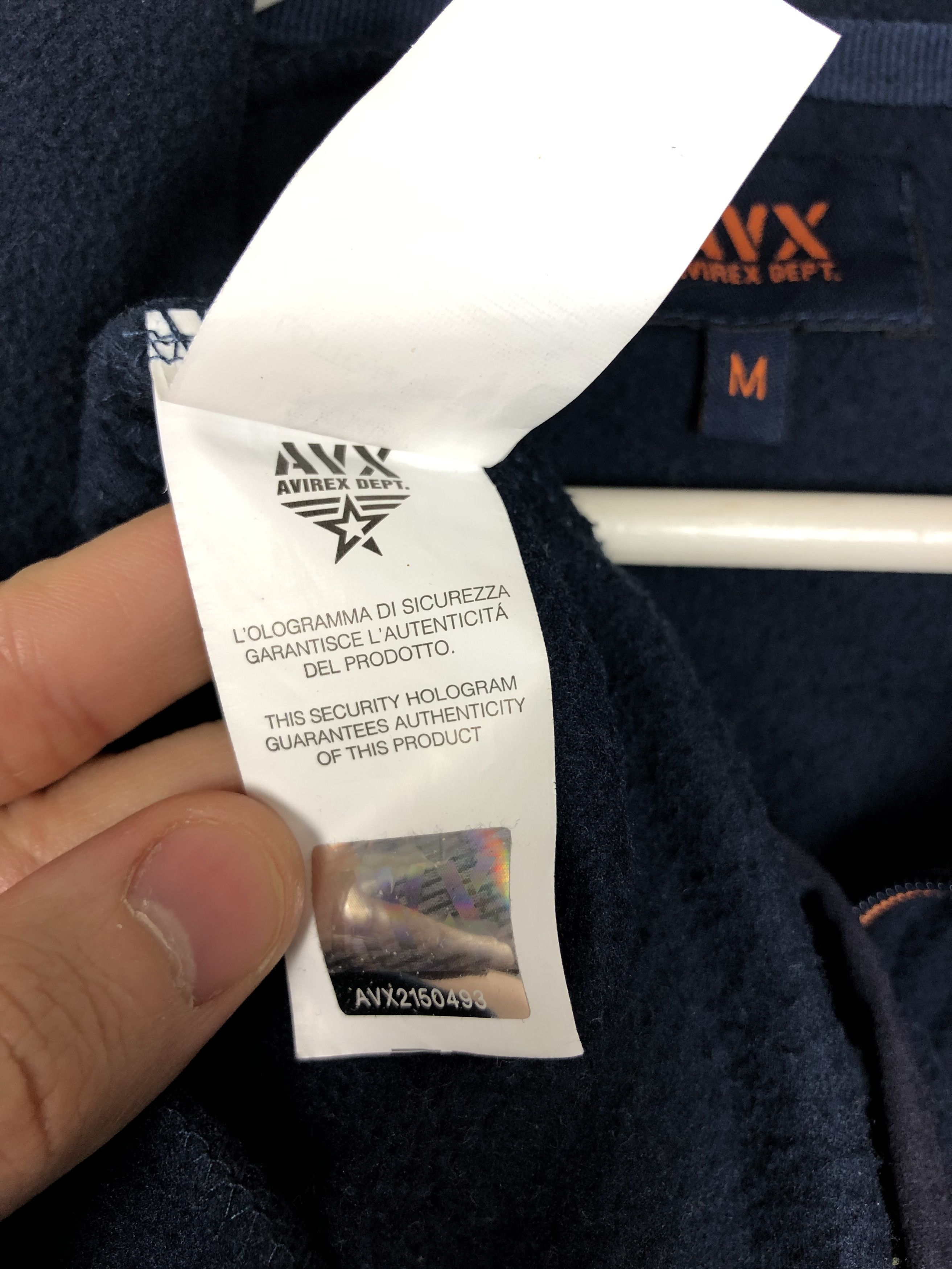 Avirex Avirex Fleece Jacket AVX Dept Blue size M Size US M / EU 48-50 / 2 - 9 Thumbnail