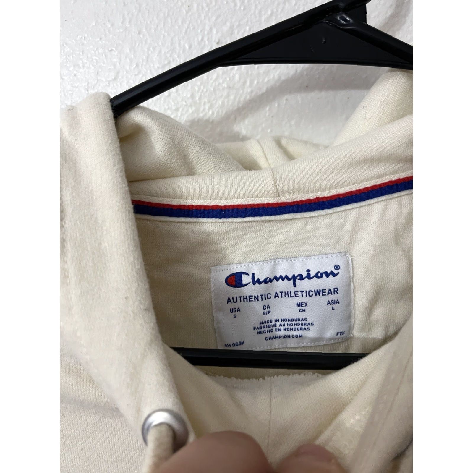 Champion Champion Women's Hoodie Sweatshirt Pullover Long Sleeve Ivory Logo Pocket Size S Size S / US 4 / IT 40 - 4 Thumbnail
