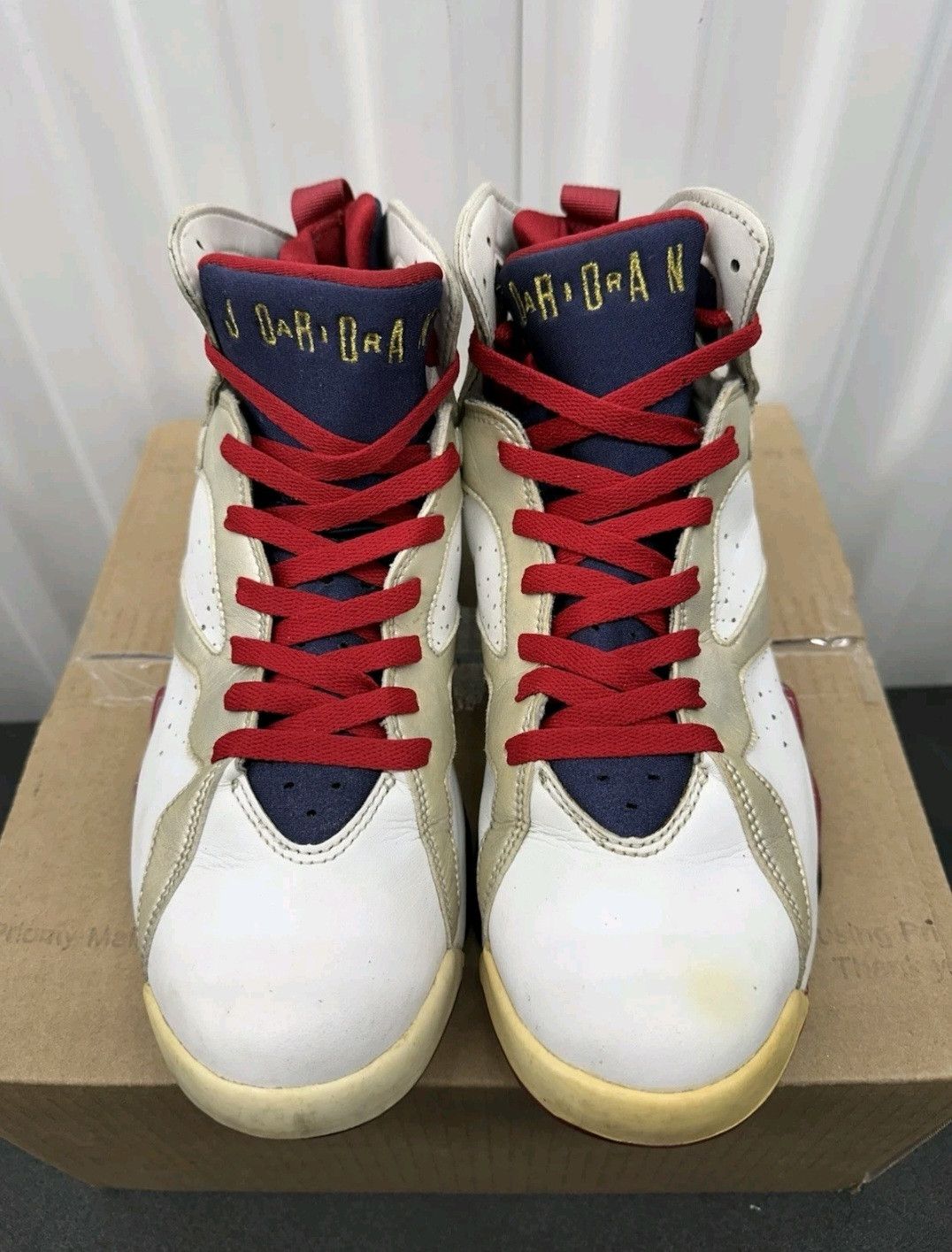 Jordan Brand Nike Air Jordan Retro 7 Olympic 2004 304775171 Size 8.5 Men Size US 8.5 / EU 41-42 - 2 Thumbnail