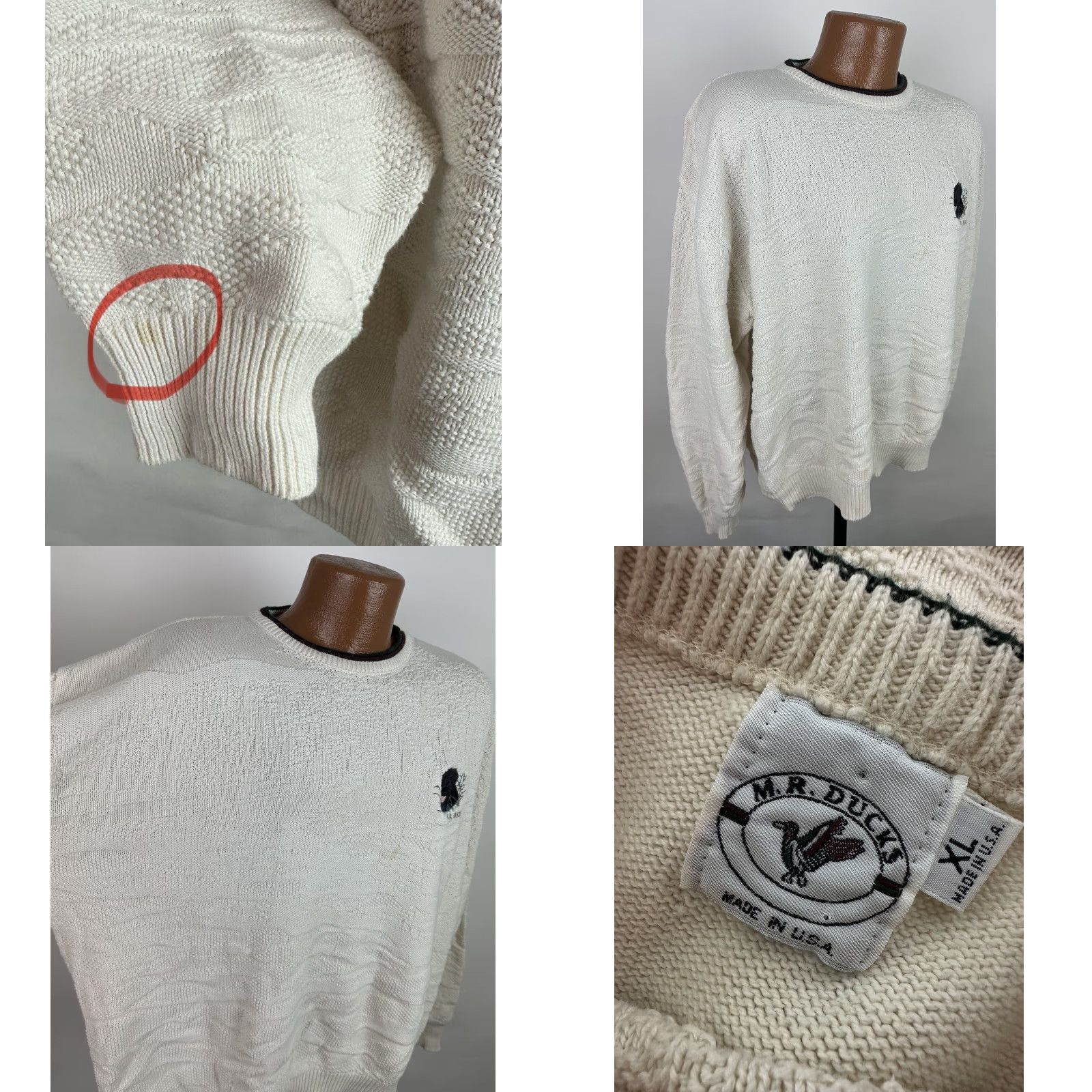 Vintage VINTAGE MR Ducks Sweater XL Men Embroidered Dog Black Labrador Knit Crew Neck Pullover 90s 80s Casual Mens Size US XL / EU 56 / 4 - 9 Thumbnail