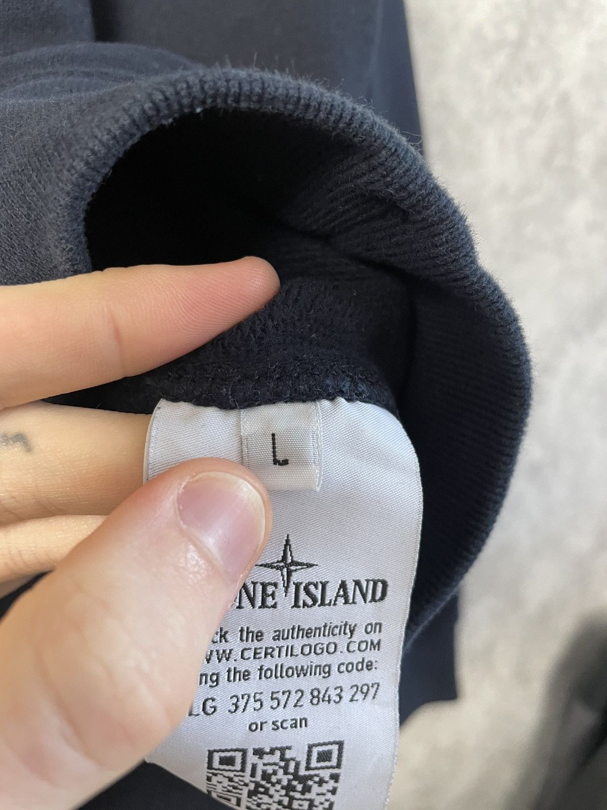 Stone Island Stone Island Navy Blue Sweatshirt Crewneck Size US L / EU 52-54 / 3 - 12 Thumbnail