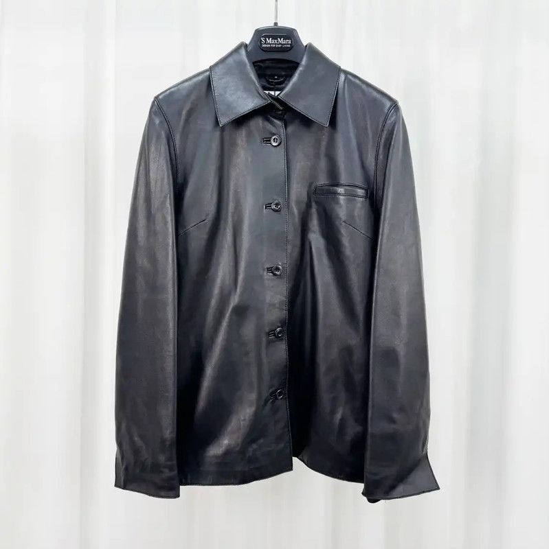 Balmain Balmain Black Leather Long Sleeve Jacket 0089 Size US S / EU 44-46 / 1 - 1 Thumbnail