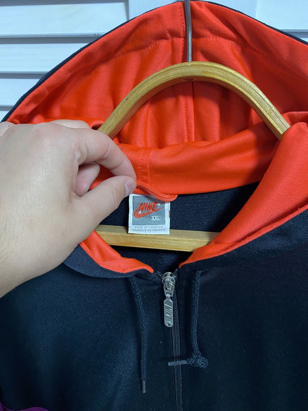 Nike × Vintage Vintage Zip Up Hoodie Nylon Nike WORLD CAMPUS Rare model Size US XL / EU 56 / 4 - 5 Thumbnail