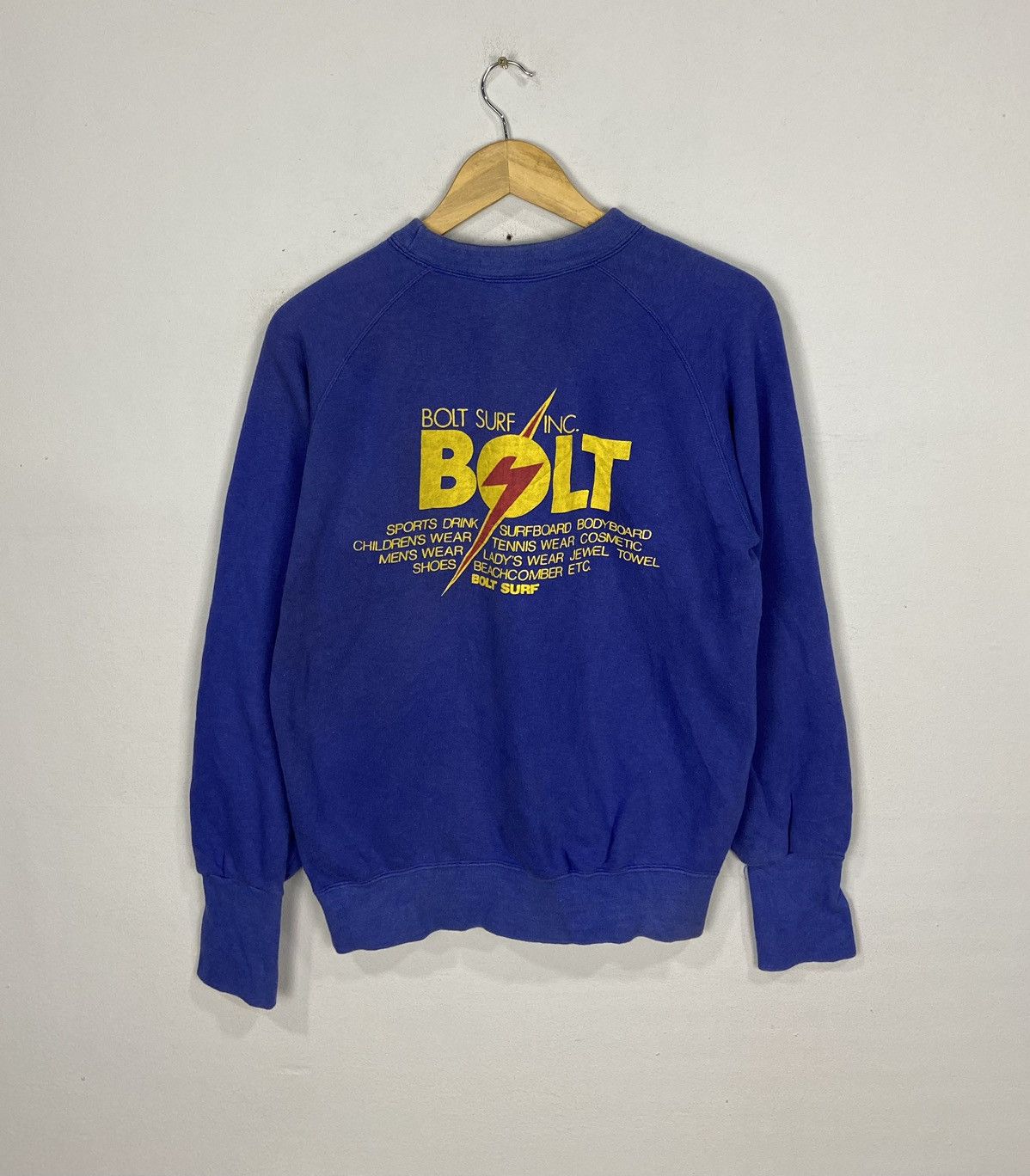 Lightning Bolt × Vintage Rare Design 90s Lightning BoltSurf Pullover Sweatshirt Size US M / EU 48-50 / 2 - 1 Thumbnail