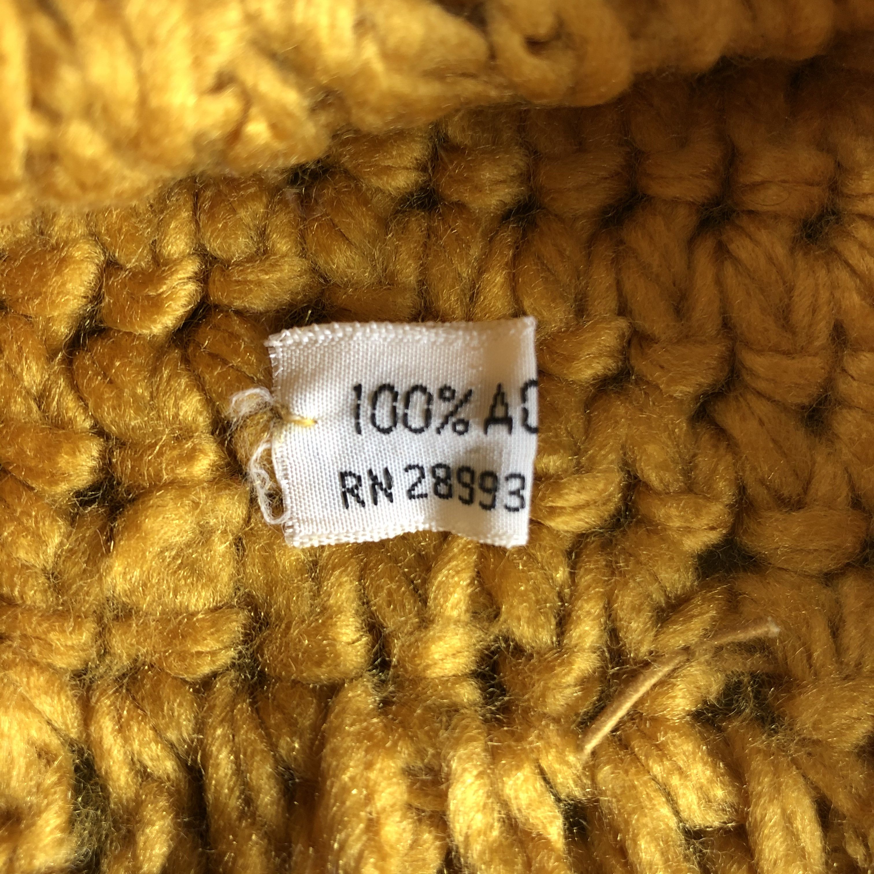Japanese Brand × Vintage Womens Unknown Knit Yellow Beanie Snow Hat Snow Cap -D995 Size ONE SIZE - 5 Thumbnail