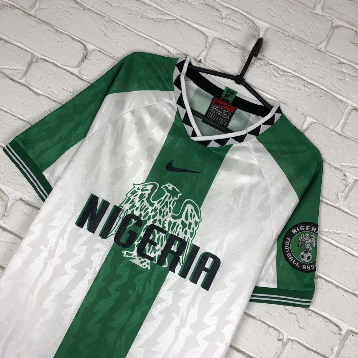 Nike × Vintage Retro Nigeria national team 1996 away jersey vintage nike Size US M / EU 48-50 / 2 - 2 Thumbnail