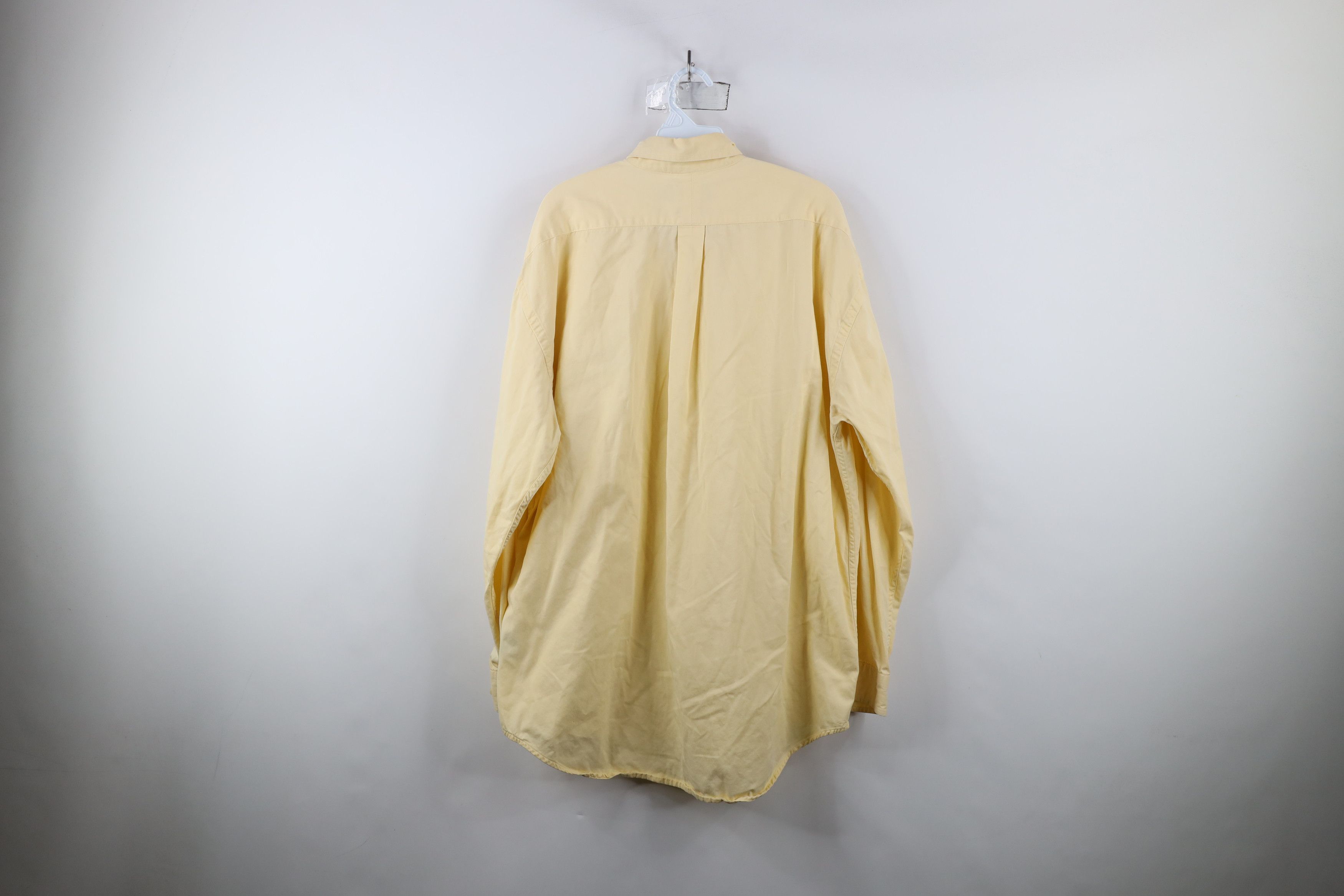 Ralph Lauren × Vintage Vintage 90s Ralph Lauren Collared Button Down Shirt Yellow Size US XL / EU 56 / 4 - 11 Thumbnail