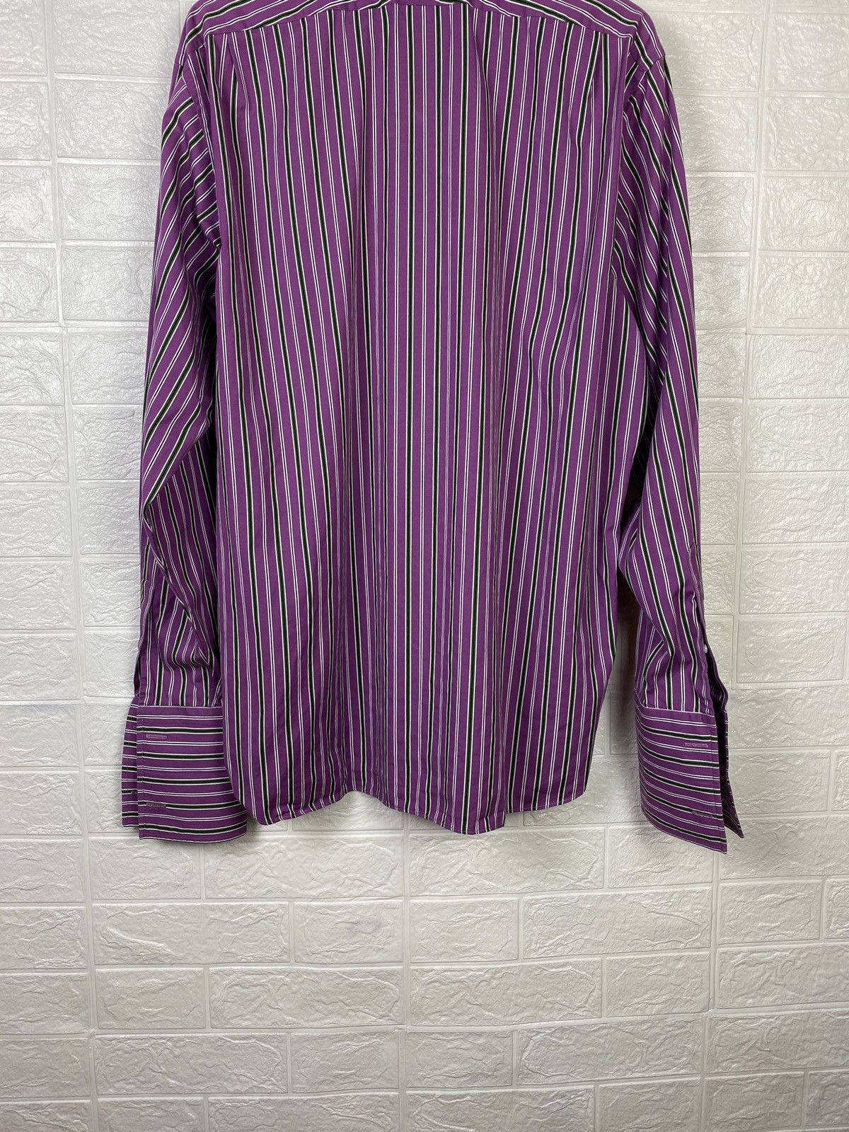 Polo Ralph Lauren × Ralph Lauren Purple Label Ralph Lauren Purple Label Dress Shirt Purple Striped French Size US XL / EU 56 / 4 - 13 Thumbnail
