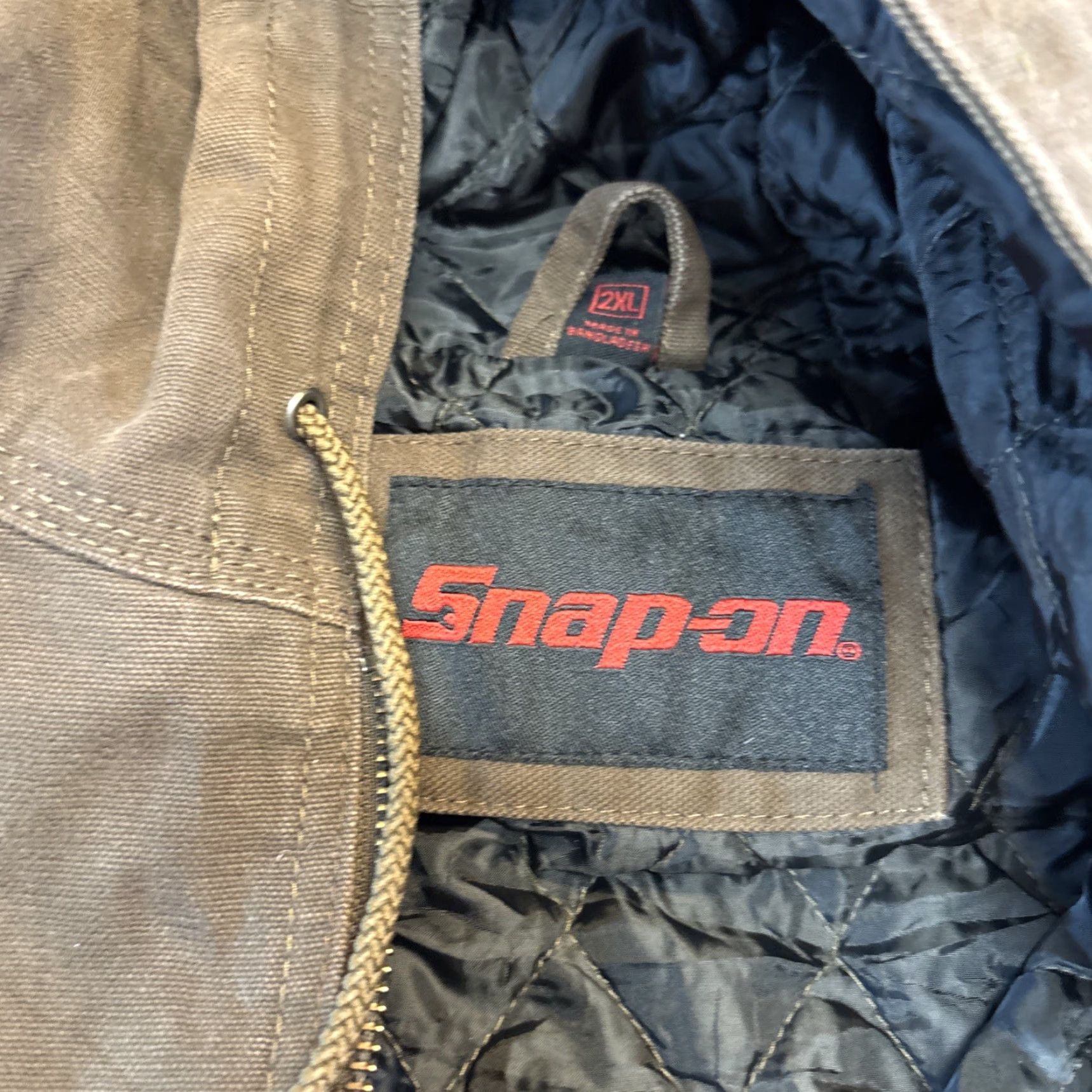 Vintage VINTAGE Snap-on Tools Quilted Canvas Jacket Mens 2XL Embroidered Bomber Jacket Brown Winter Regular Coat Size US XXL / EU 58 / 5 - 5 Thumbnail