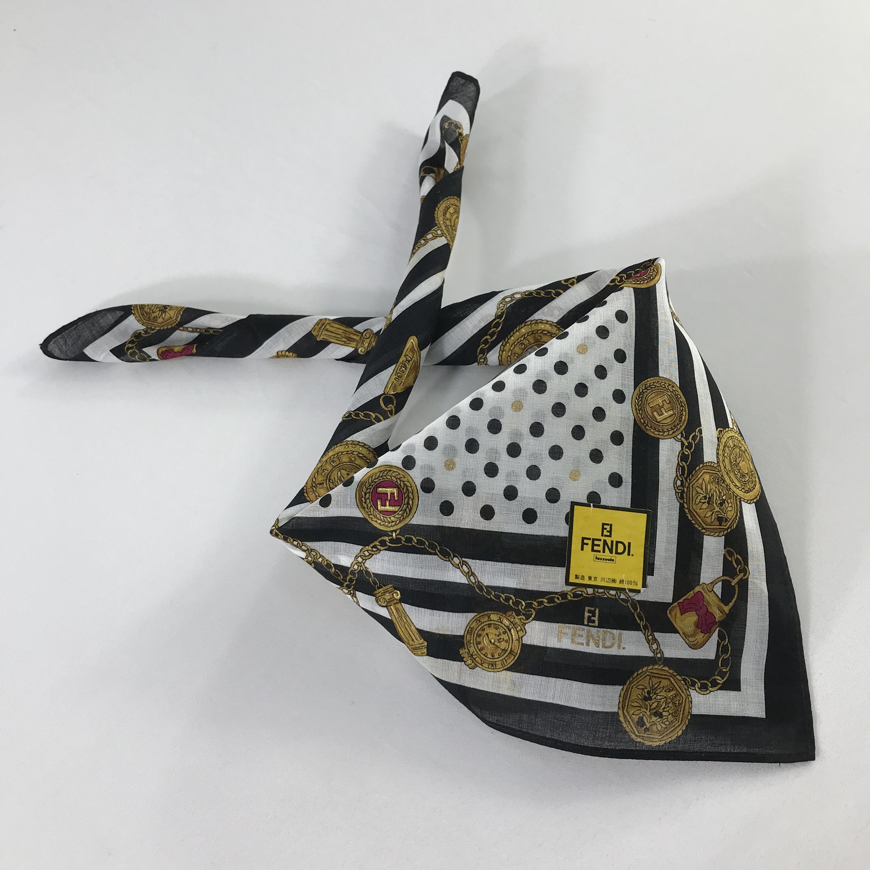 Vintage Vintage Fendi Bandana / Handkerchief / Neckerchief - S942 Size ONE SIZE - 4 Thumbnail