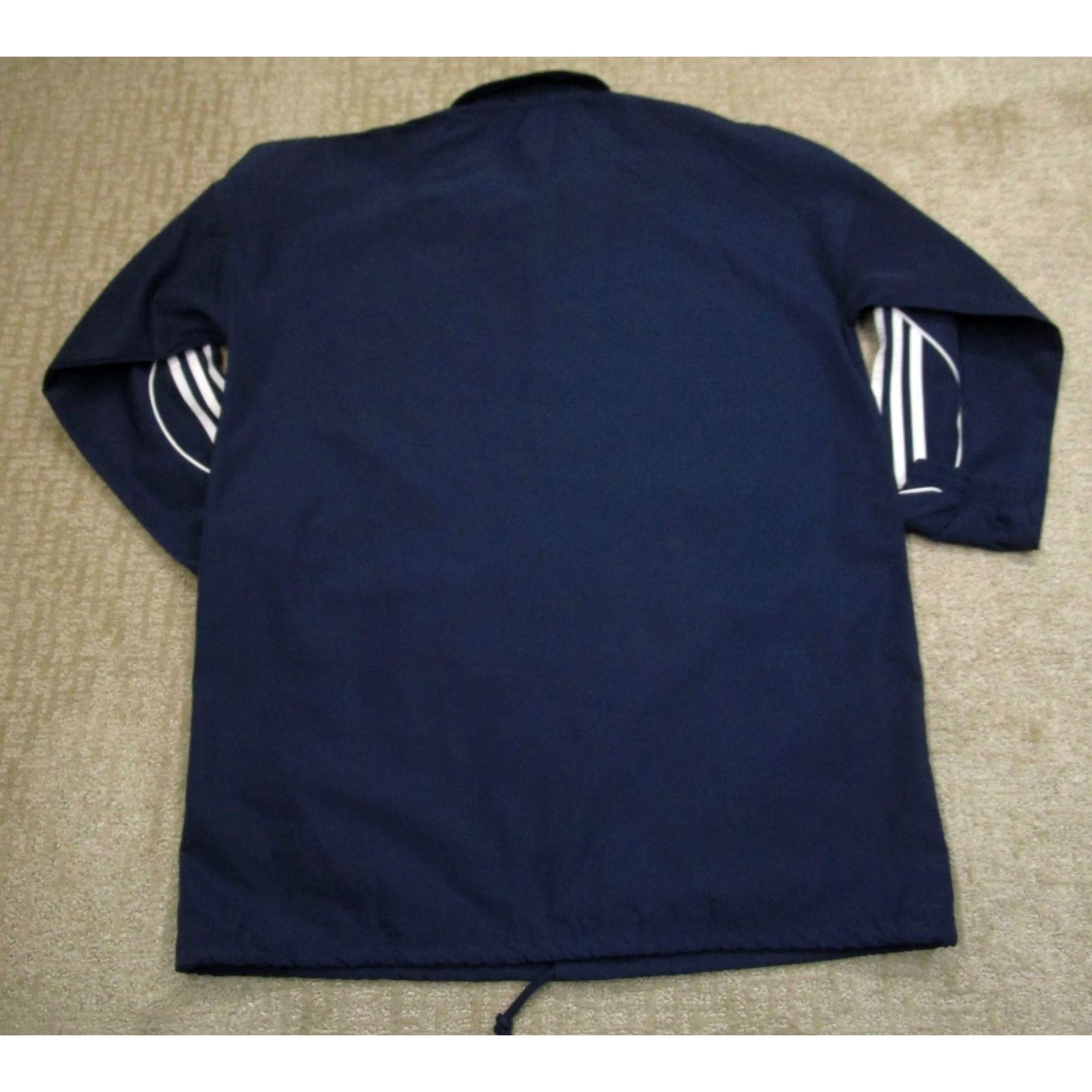 Adidas Adidas Jacket Women Large Blue Trefoil Windbreaker Coach Volleyball Softball Windbreaker Size L / US 10 / IT 46 - 3 Thumbnail