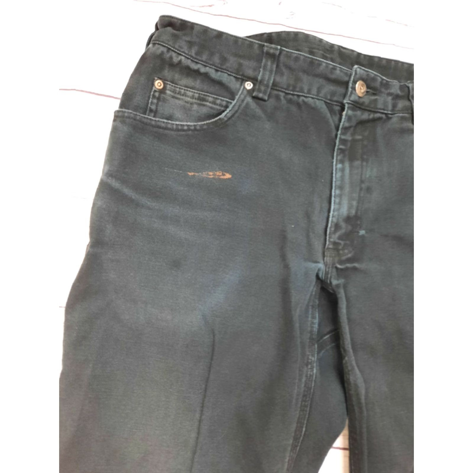 Duluth Trading Company Duluth Trading Co. Jeans Men's Work Jeans 36 x 30 Khaki Black Canvas Pants Multicolor Denim Cotton Regular Straight Canvas Pants Mens Jeans Size US 36 / EU 52 - 5 Thumbnail