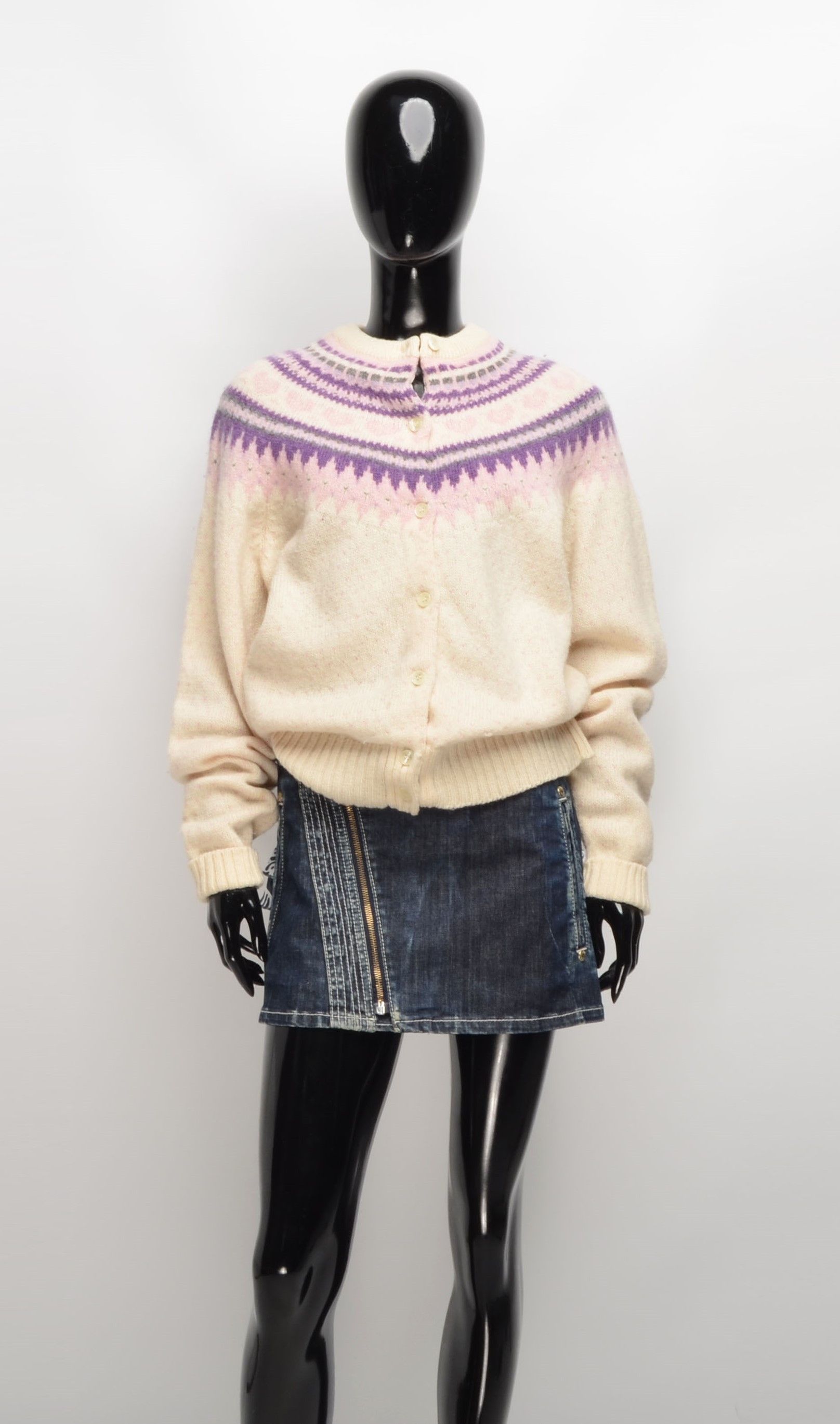 Woolrich Woolen Mills Woolrich 90's Heart's Cute Cottagecore Wool Blend Cardigan Size L / US 10 / IT 46 - 7 Thumbnail