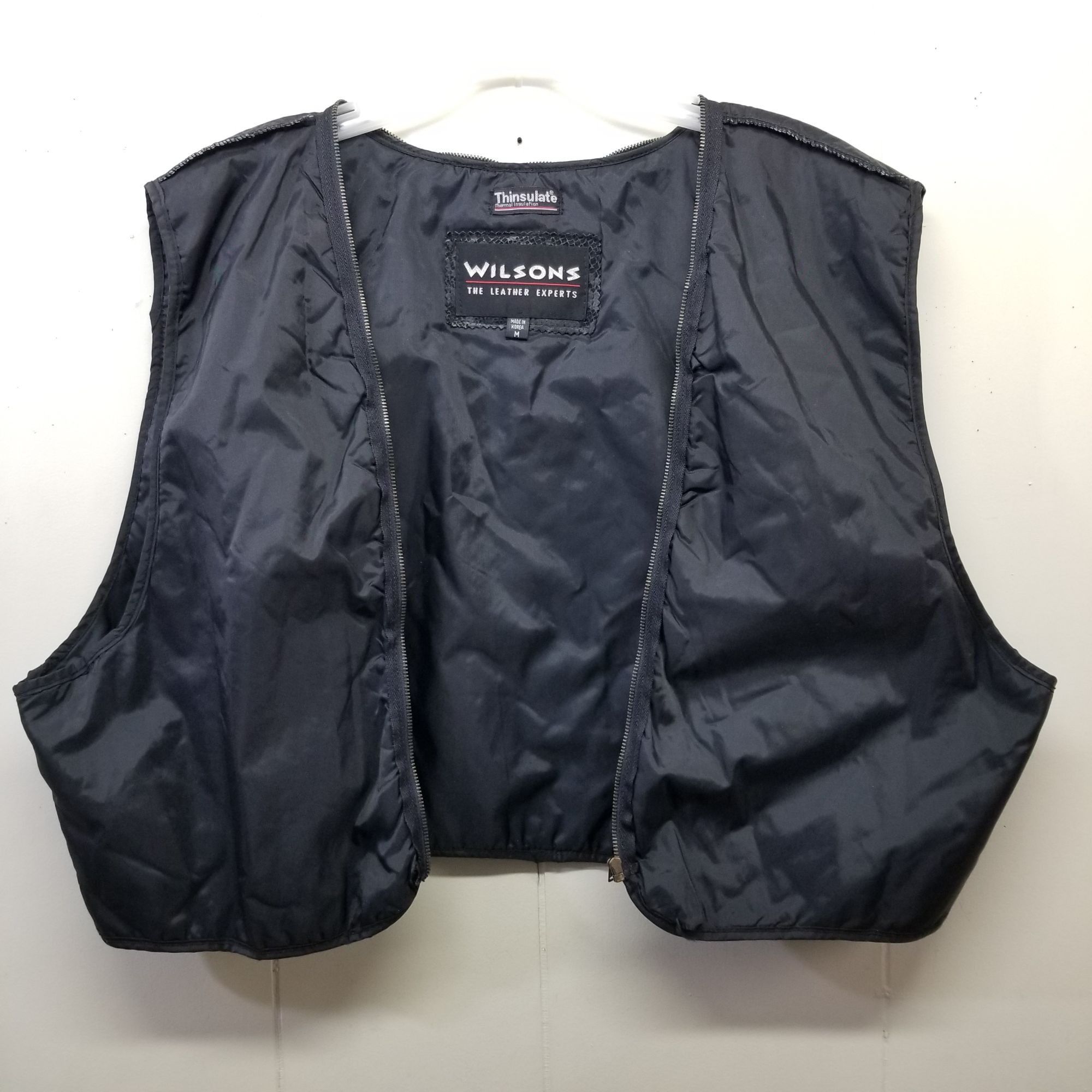 Wilsons Leather Wilsons M Black Leather Coat Jacket Zip Out Liner Pockets Vi Size M / US 6-8 / IT 42-44 - 3 Thumbnail