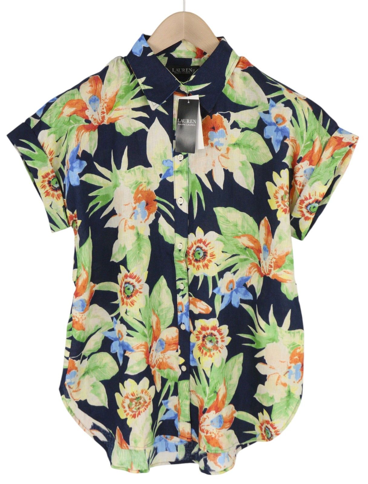 Lauren Ralph Lauren 2XL Linen Floral Buttoned Shirt 84700 Size XXL / US 16-18 / IT 52-54 - 1 Thumbnail