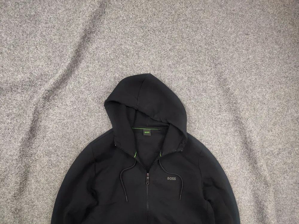 Hugo Boss Boss Through Saggy Black Logo Zip Pocket Hoodie Sweatshirt Size US L / EU 52-54 / 3 - 1 Thumbnail