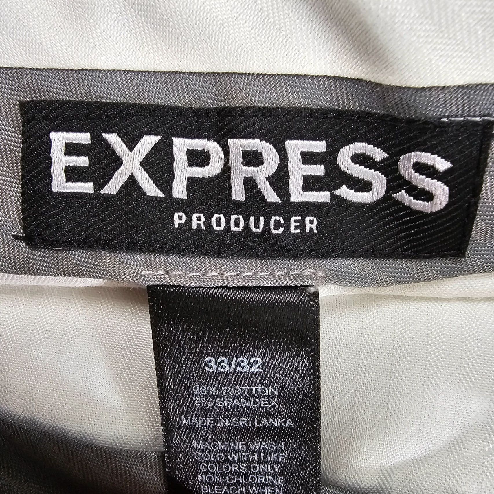 Express Express Dress Pants Mens 34x27 Khaki Producer Fit Flat Front Stretch Comfort Wrinkle Resistant Business Casual Slacks Size US 34 / EU 50 - 7 Thumbnail