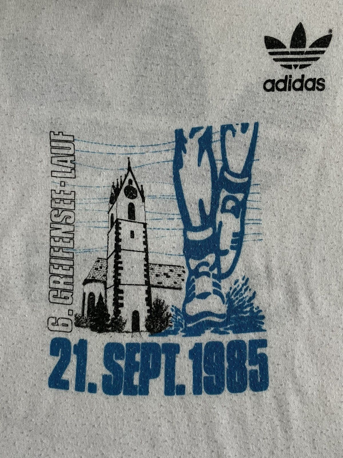 Adidas × Vintage Vintage Adidas 1985 G.Greifensee-Lauf Marathon Run T-Shirt Size US S / EU 44-46 / 1 - 5 Thumbnail