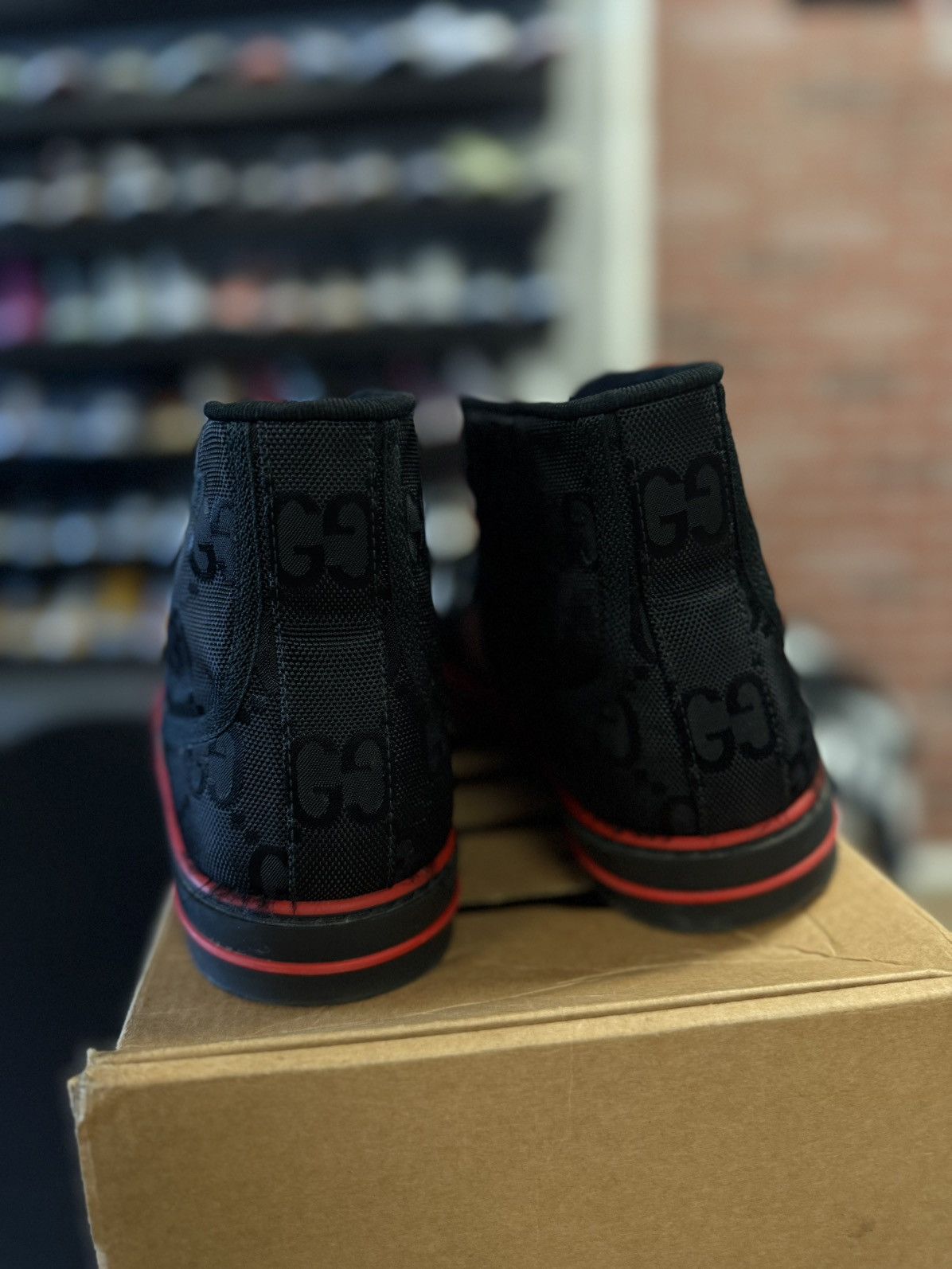 Gucci Gucci High Top Black Tennis Sneakers Size 10G/10.5US Size US 10.5 / EU 43-44 - 7 Thumbnail
