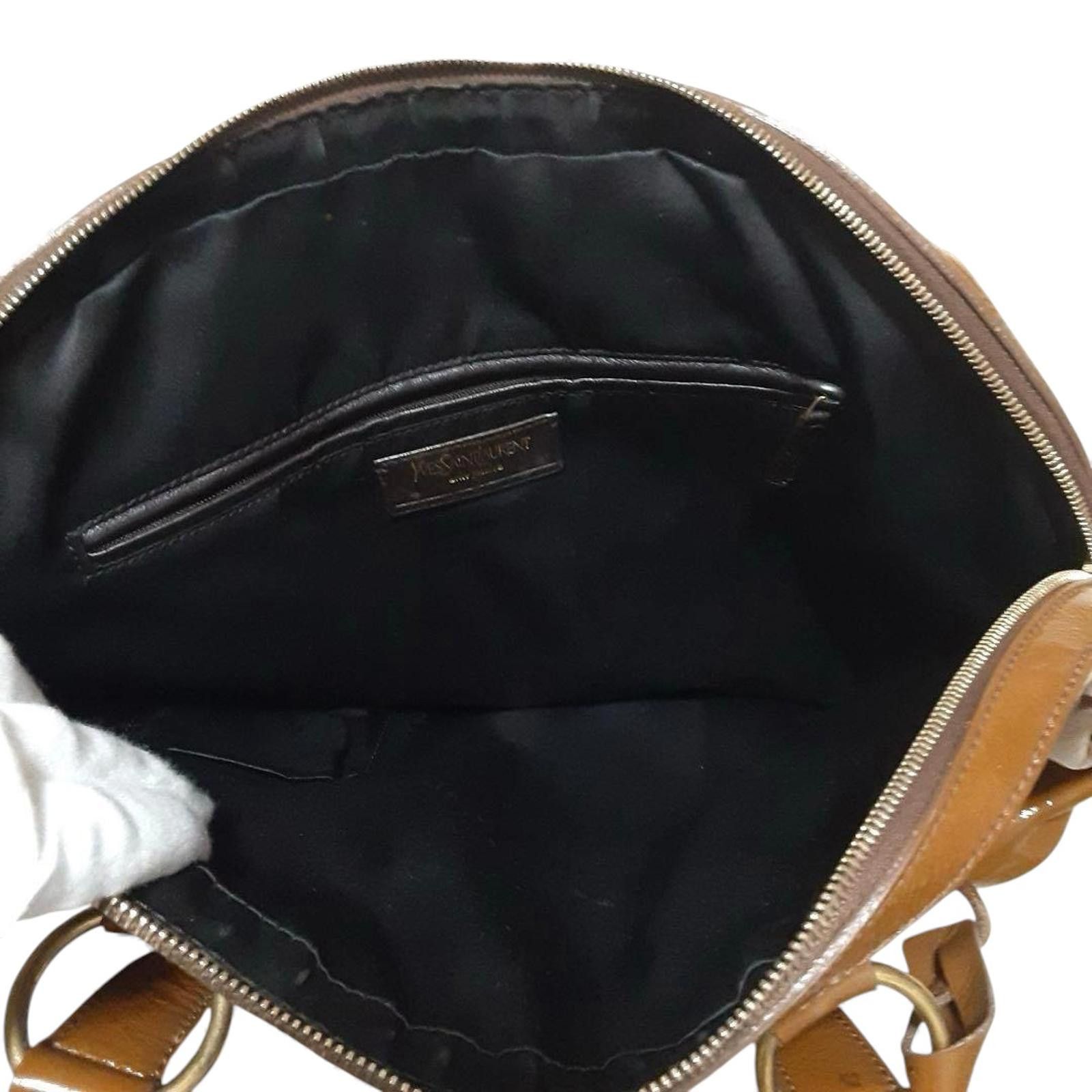 Other Saint Laurent - Brown Patent Leather Handbag Size ONE SIZE - 5 Thumbnail