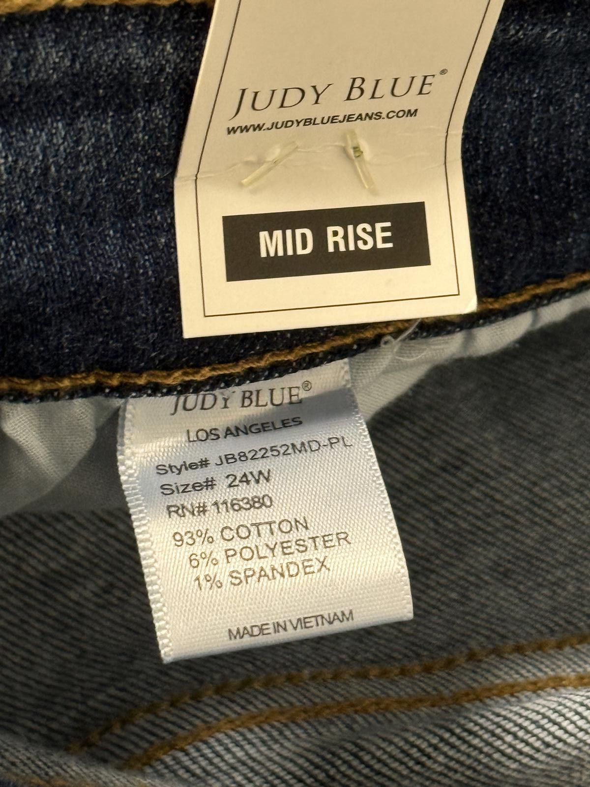 Other Judy Blue Jean Mid-Rise Skinny with Handsanding NWT Size 24W Size 42" / US 20 - 4 Thumbnail